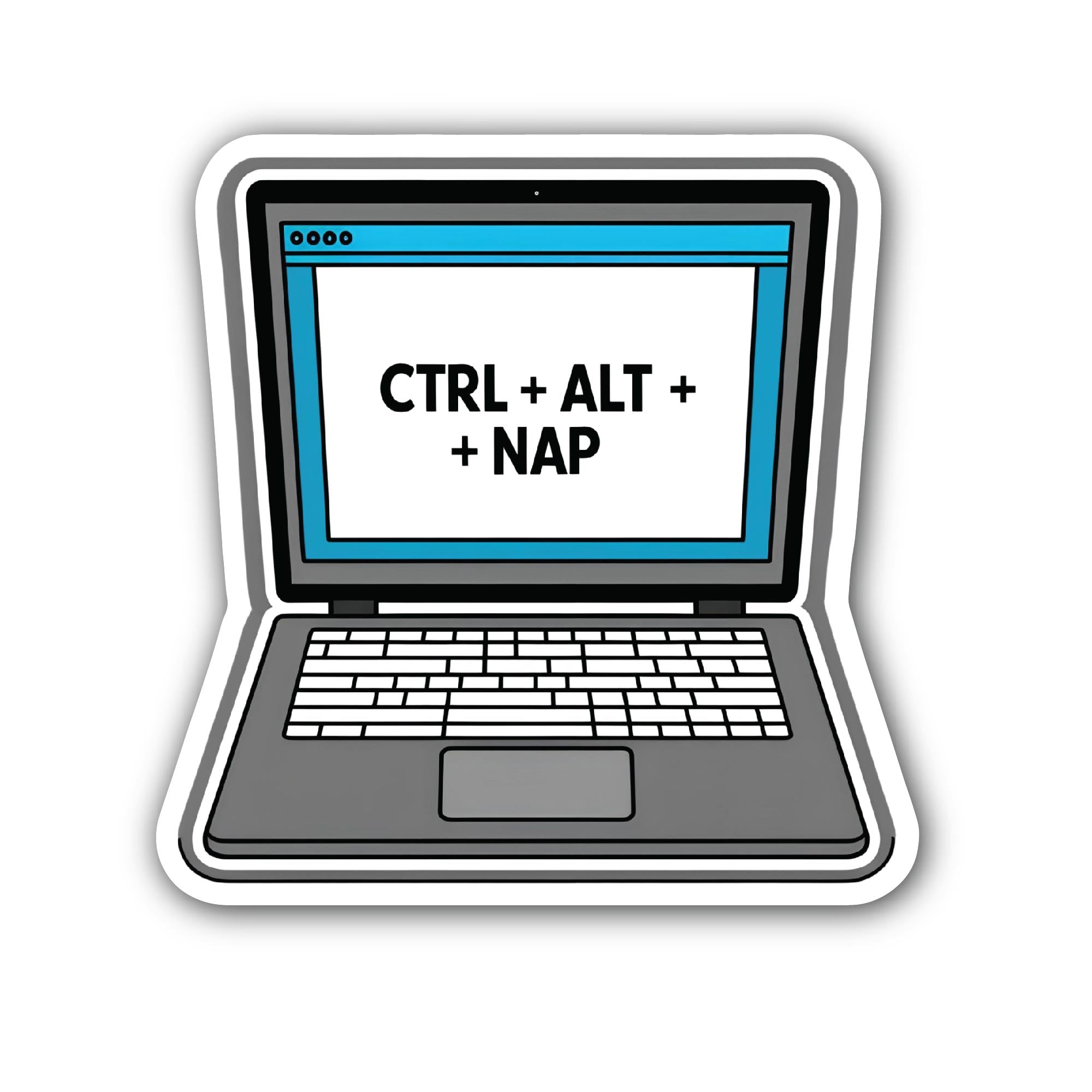 Cartoon Laptop Computer Sticker, Waterproof Vinyl Decal Sticker Indoor Or Outdoor 2 (Pieces) 3" and 5"