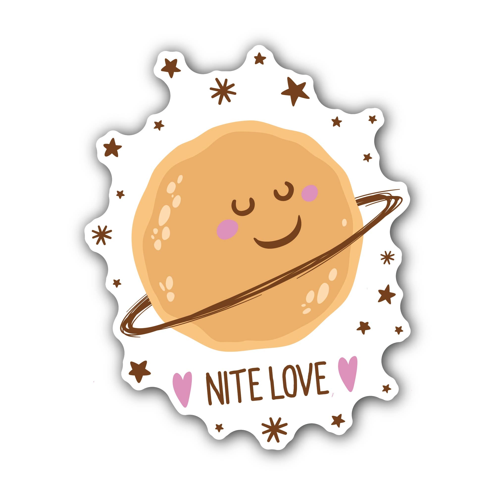 Nite Love Sticker, Waterproof Vinyl Decal Sticker Indoor Or Outdoor 2 (Pieces) 3" and 5"