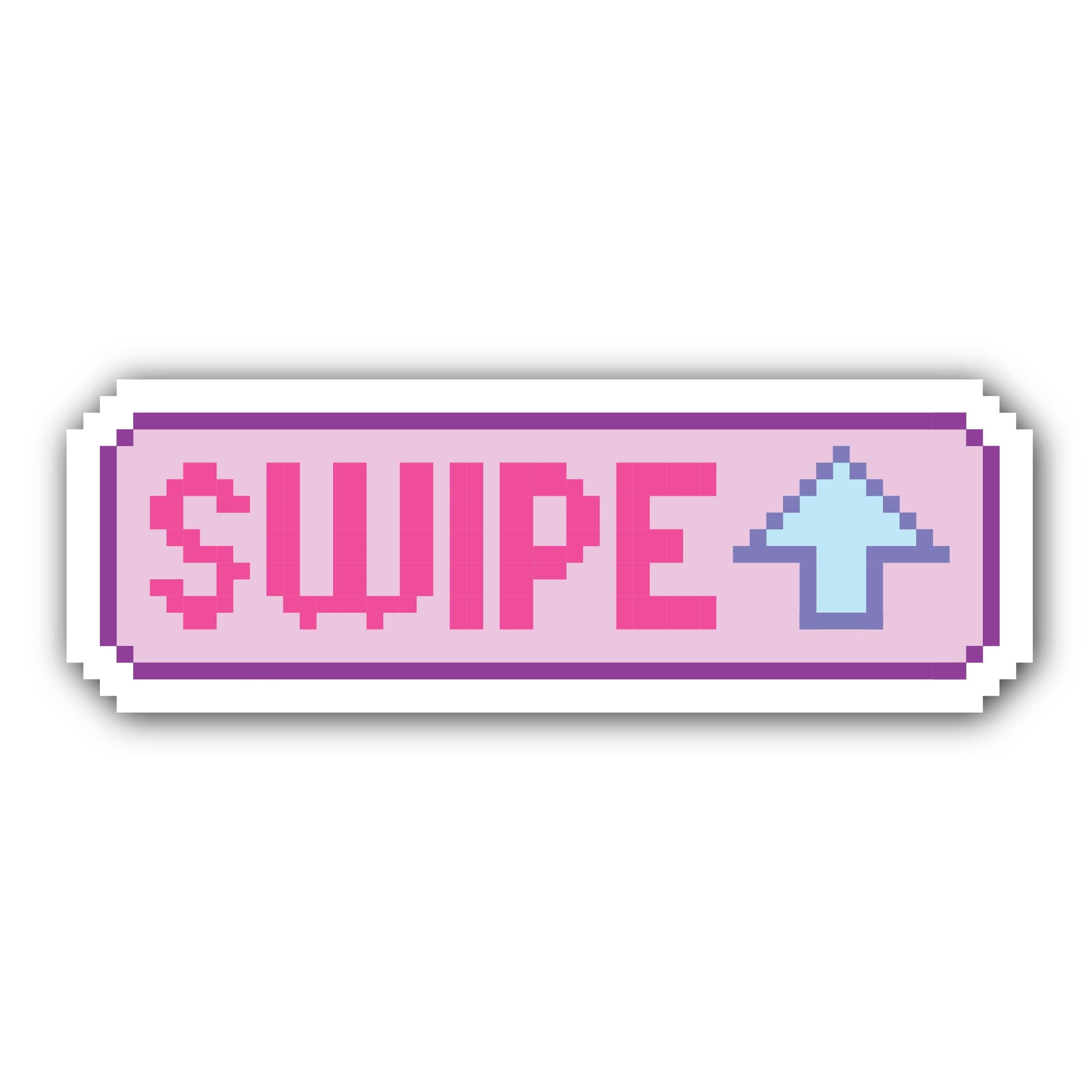 Swipe Up Sticker, Waterproof Vinyl Decal Sticker Indoor Or Outdoor 2 (Pieces) 3" and 5"