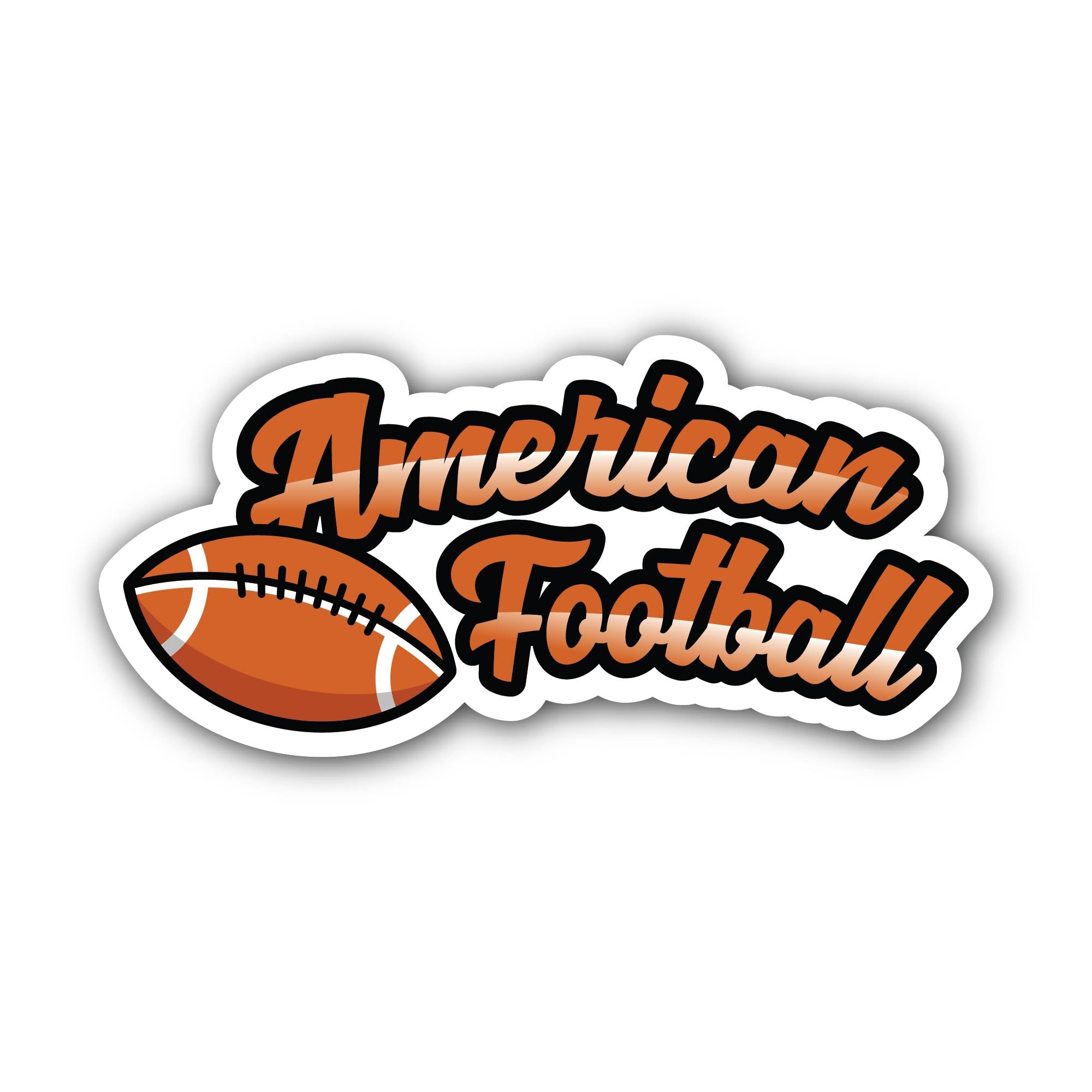 American football Sticker, Waterproof Vinyl Decal Sticker Indoor Or Outdoor 2 (Pieces) 3" and 5"