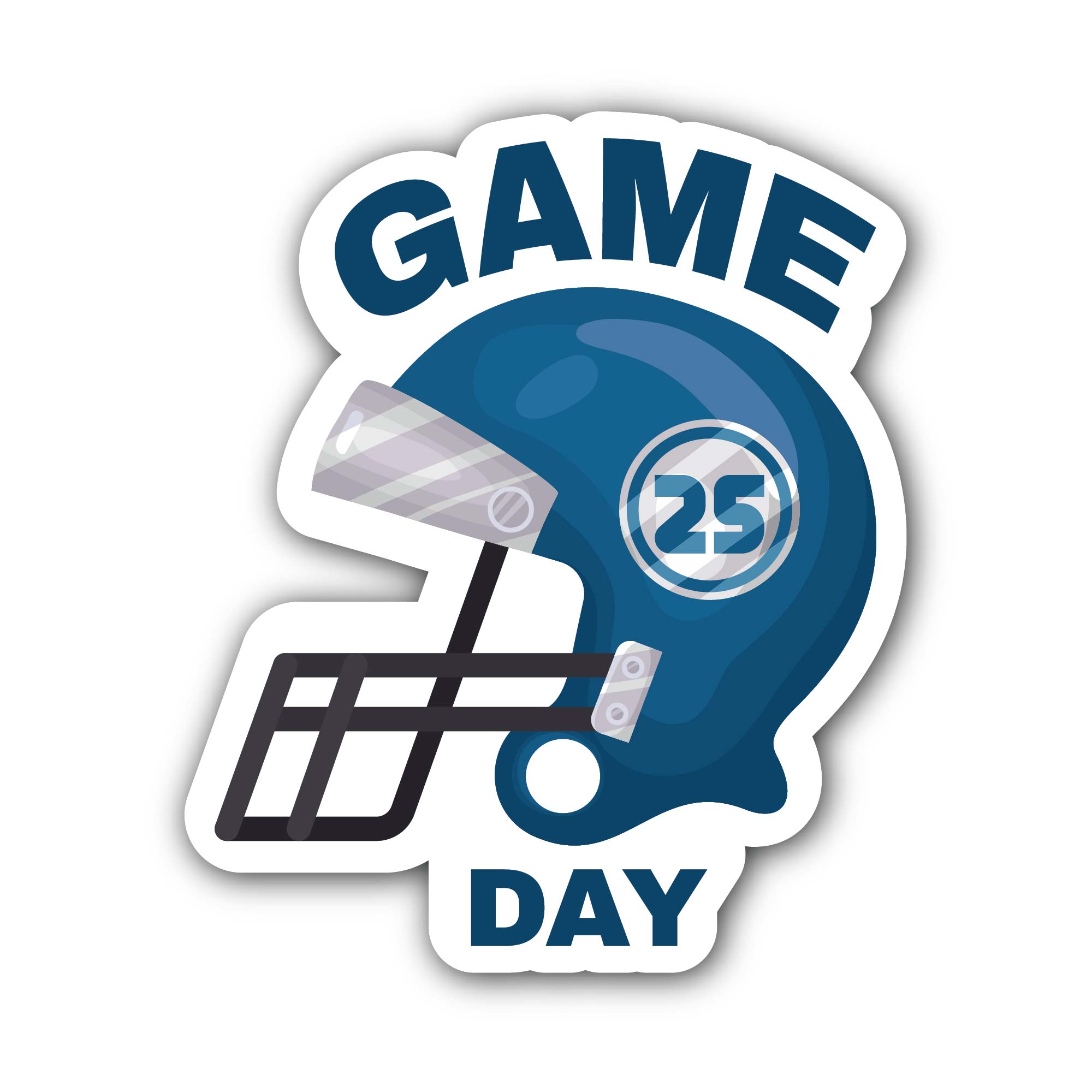 Game Day Sticker, Waterproof Vinyl Decal Sticker Indoor Or Outdoor 2 (Pieces) 3" and 5"