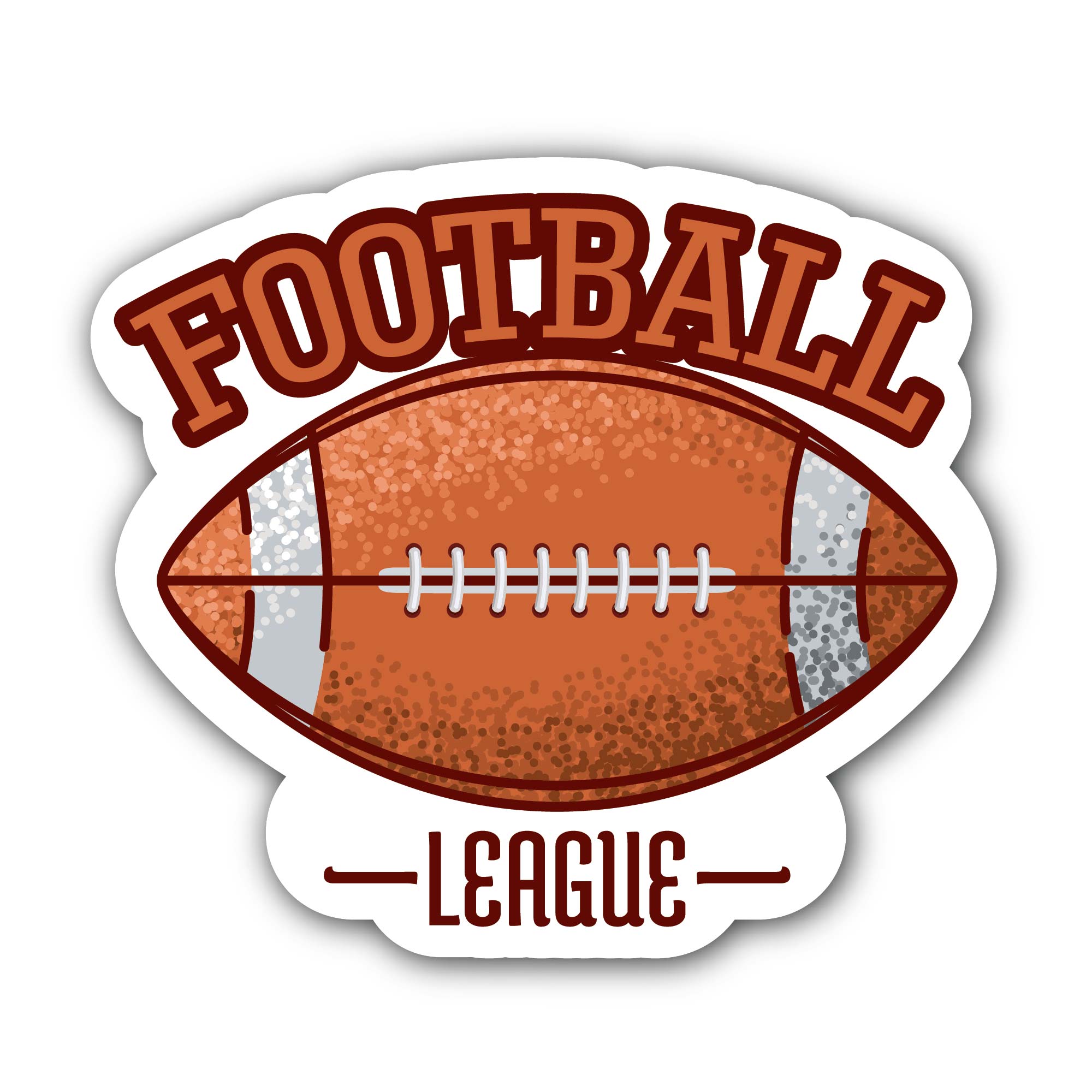 American Football League Sticker, Waterproof Vinyl Decal Sticker Indoor Or Outdoor 2 (Pieces) 3" and 5"