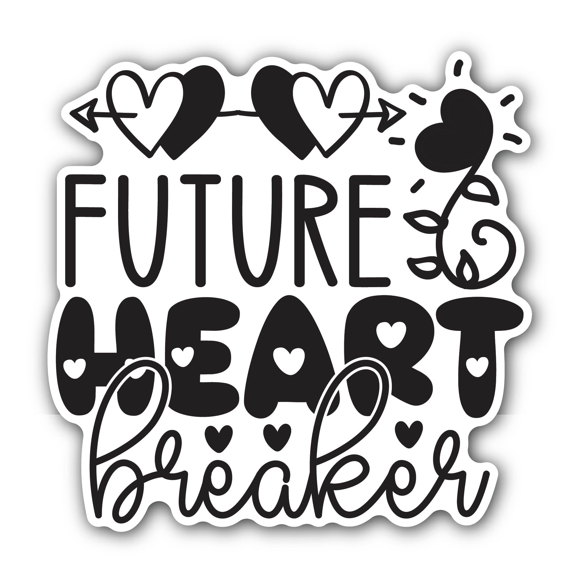 Future Hart Breaker Sticker, Waterproof Vinyl Decal Sticker Indoor Or Outdoor 2 (Pieces) 3" and 5"
