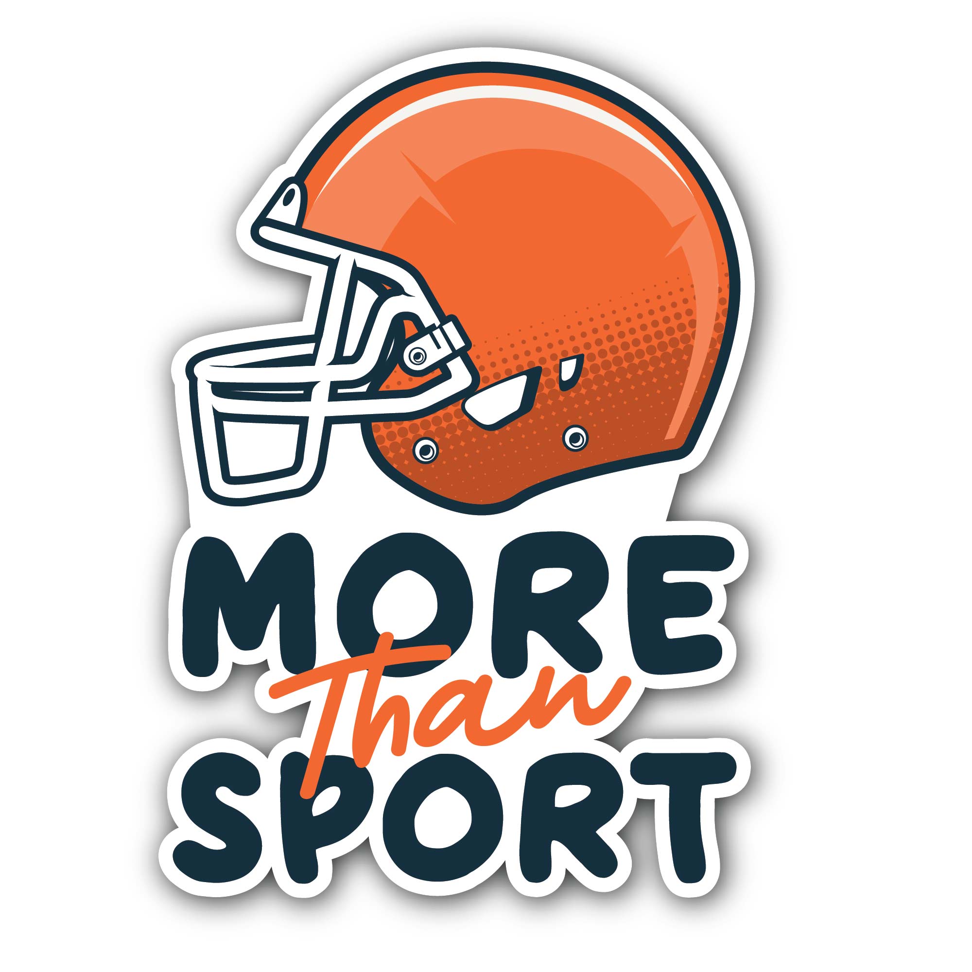 More Than Sport Sticker, Waterproof Vinyl Decal Sticker Indoor Or Outdoor 2 (Pieces) 3" and 5"
