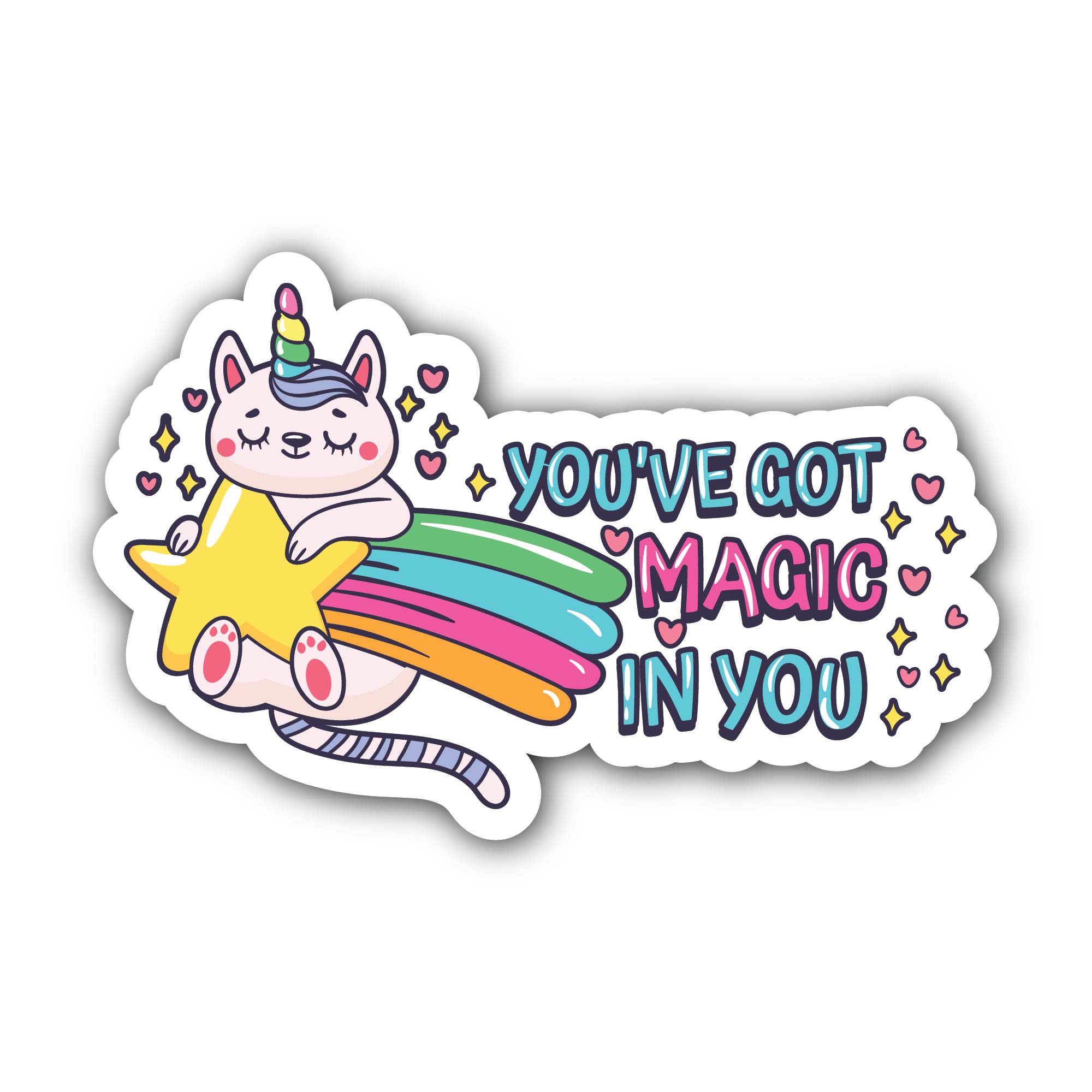 You've got magic in you Sticker, Waterproof Vinyl Decal Sticker Indoor Or Outdoor 2 (Pieces) 3" and 5"