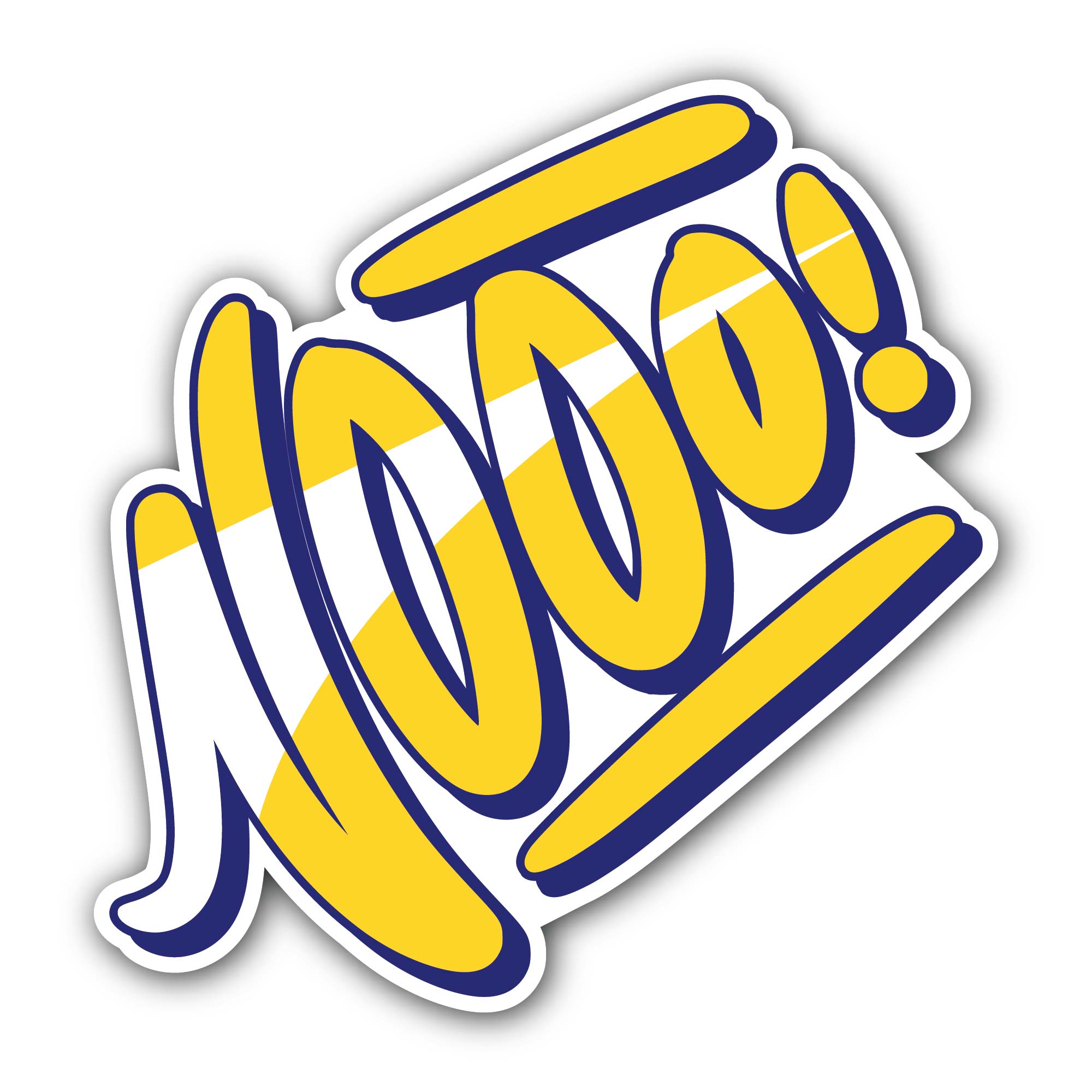 Good Bye Yellow Sticker, Waterproof Vinyl Decal Sticker Indoor Or Outdoor 2 (Pieces) 3" and 5"