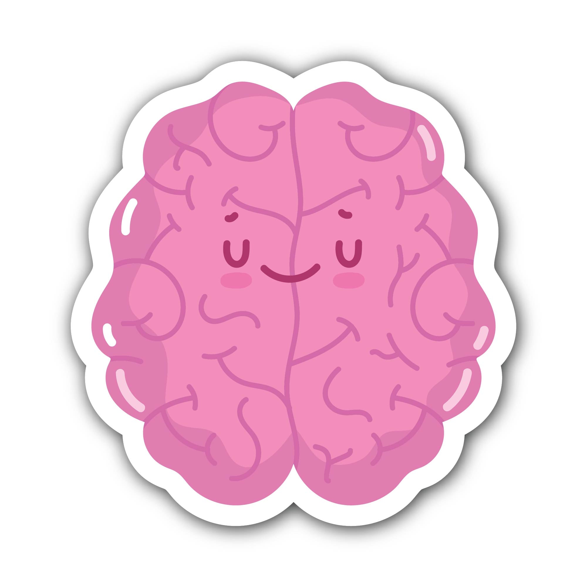 Human brain Sticker, Waterproof Vinyl Decal Sticker Indoor Or Outdoor 2 (Pieces) 3" and 5"