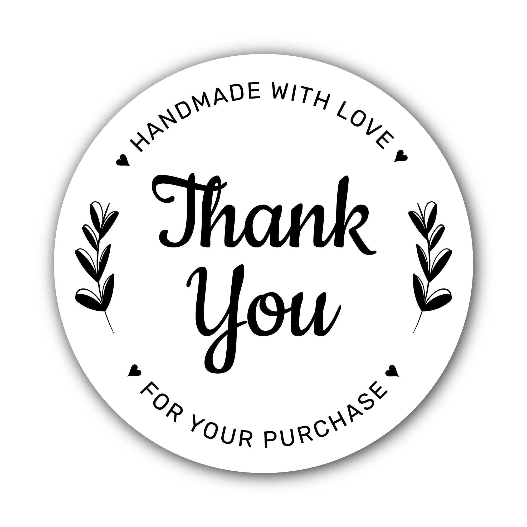 Thank you for your purchase Sticker, Waterproof Vinyl Decal Sticker Indoor Or Outdoor 2 (Pieces) 3" and 5"