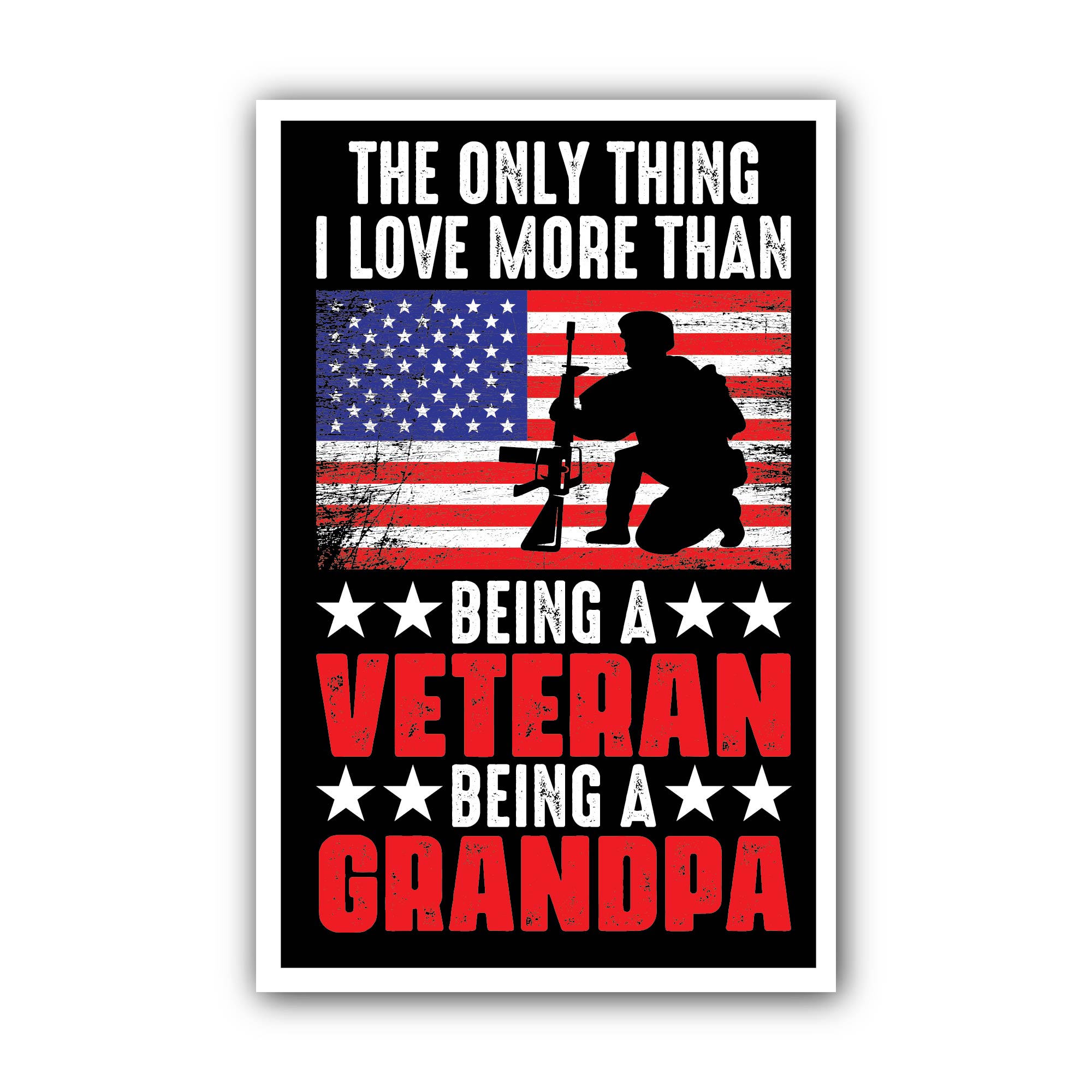 My Grandson My Soldier Proud Military Grandpa Sticker, Waterproof Vinyl Decal Sticker Indoor Or Outdoor 2 (Pieces) 3" and 5"