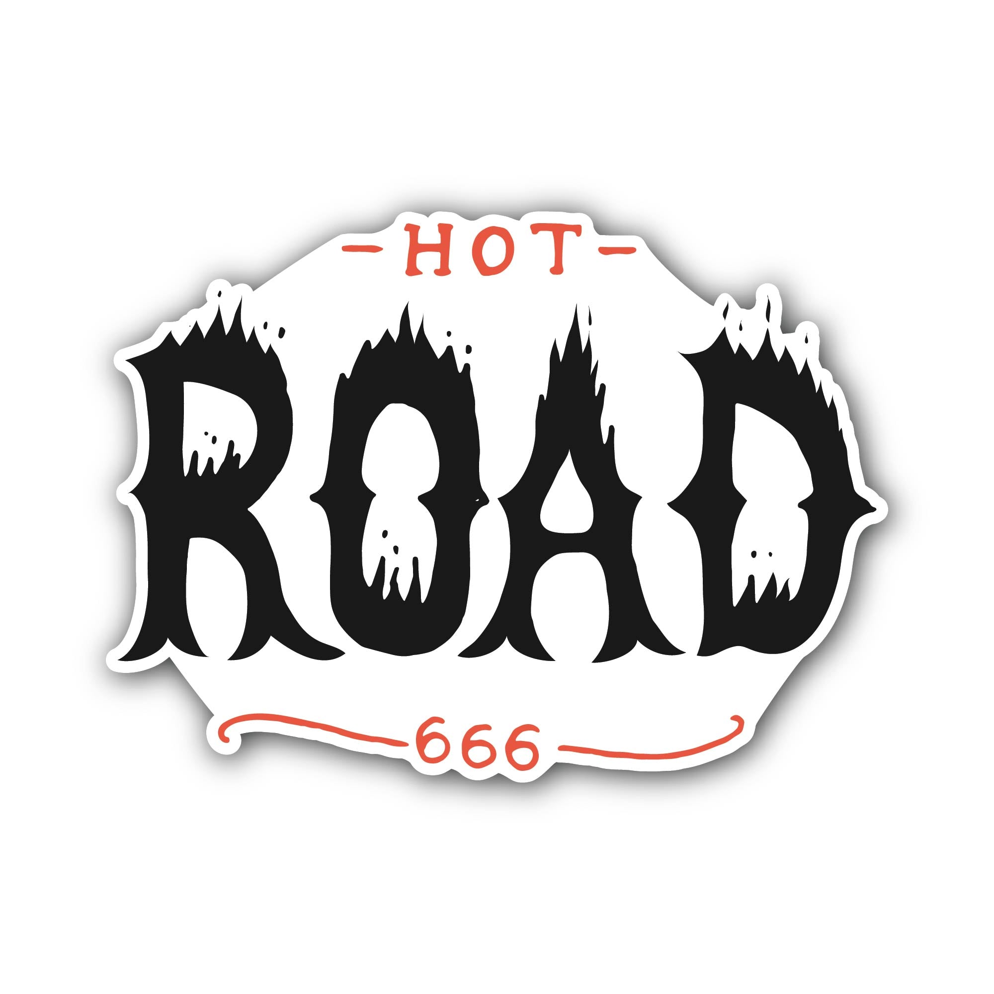 Hot Road Sticker, Waterproof Vinyl Decal Sticker Indoor Or Outdoor 2 (Pieces) 3" and 5"