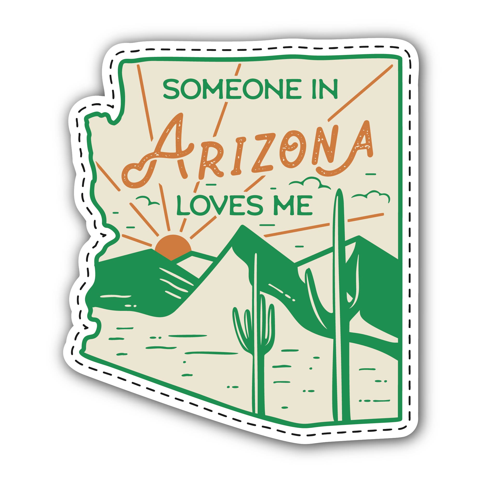 Someone in Arizona Loves Me Sticker, Waterproof Vinyl Decal Sticker Indoor Or Outdoor 2 (Pieces) 3" and 5"