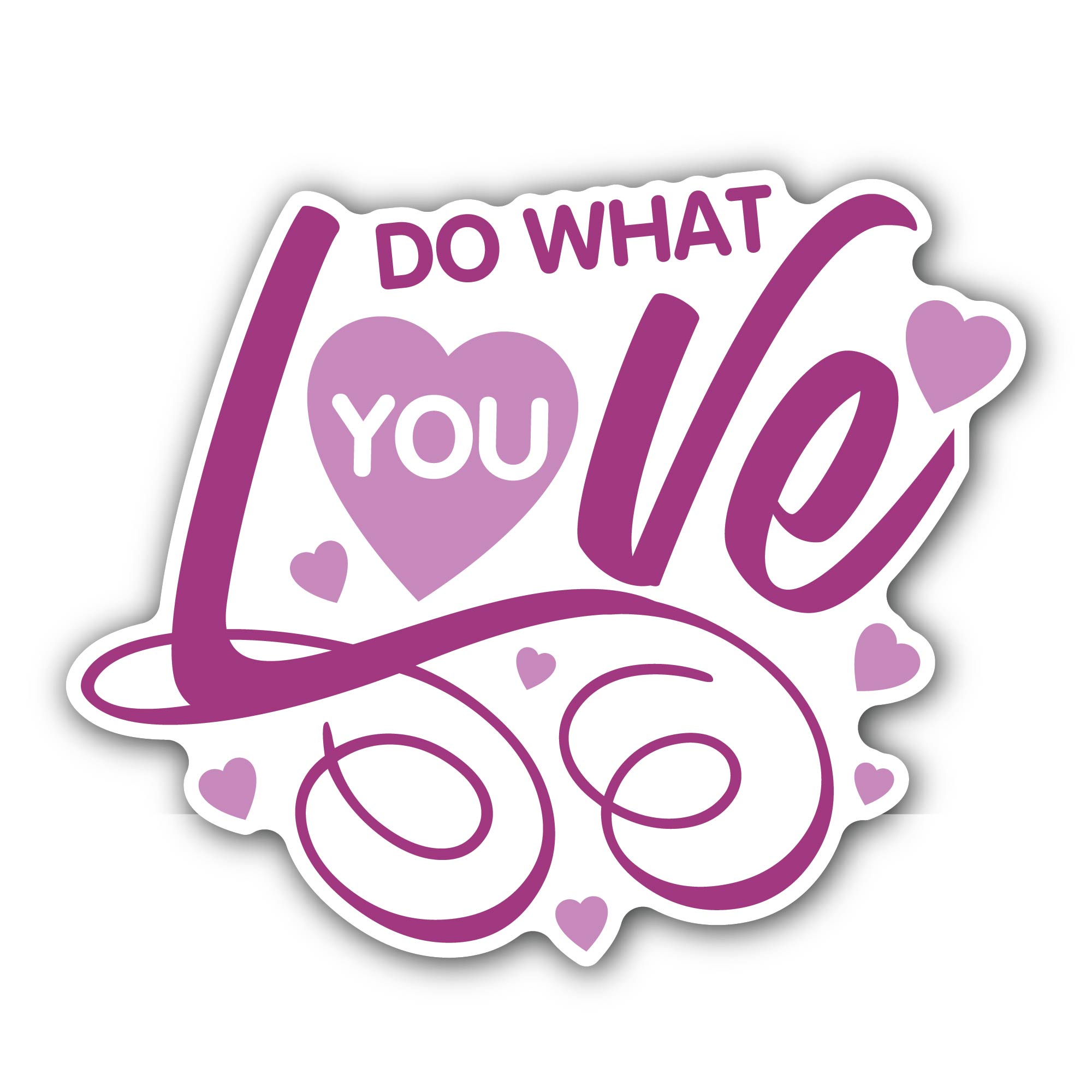 Do Want You Love Text Sticker, Waterproof Vinyl Decal Sticker Indoor Or Outdoor 2 (Pieces) 3" and 5"