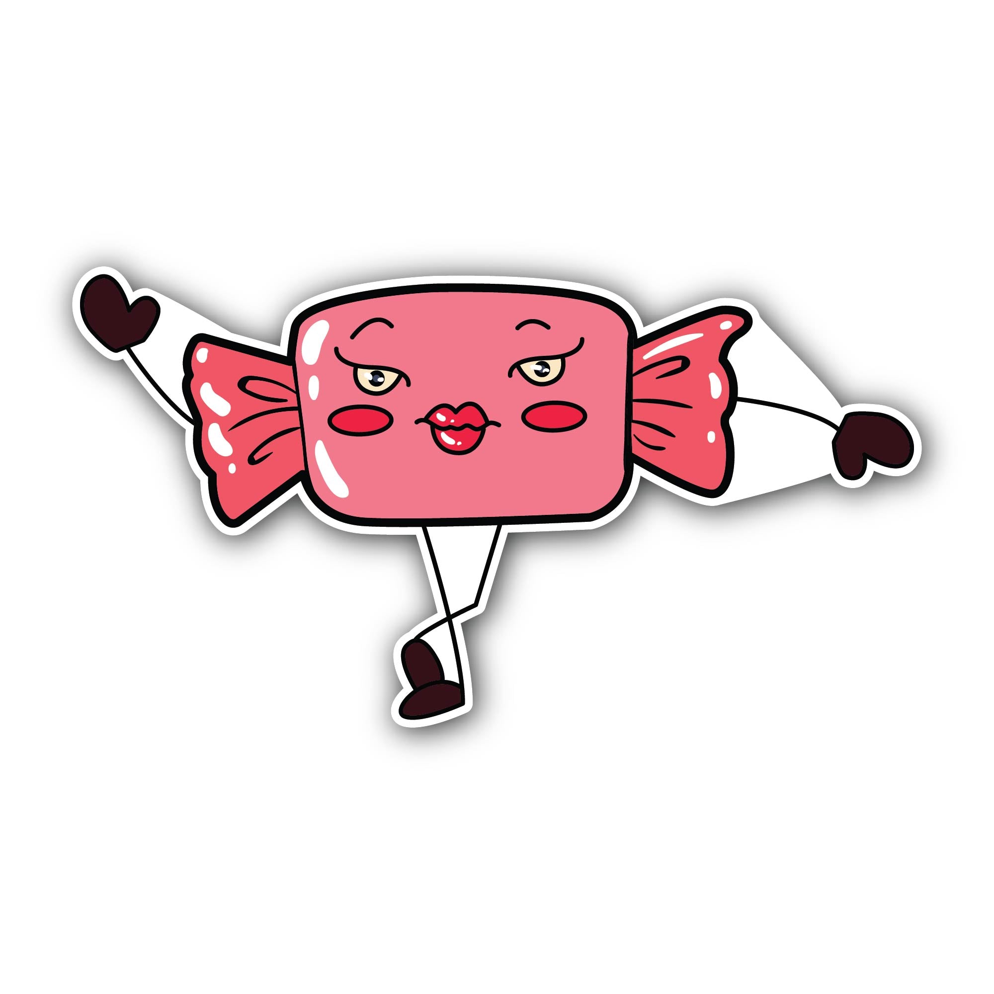 Cute Toffee Sticker, Waterproof Vinyl Decal Sticker Indoor Or Outdoor 2 (Pieces) 3" and 5"