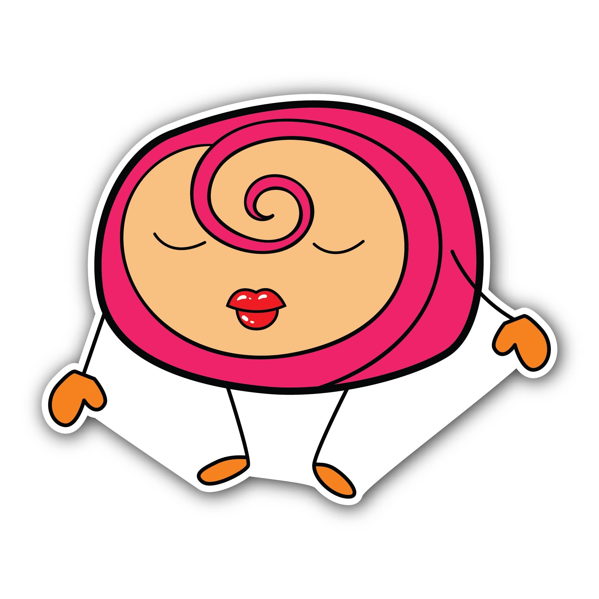 Sleepy Cake Sticker, Waterproof Vinyl Decal Sticker Indoor Or Outdoor 2 (Pieces) 3" and 5"
