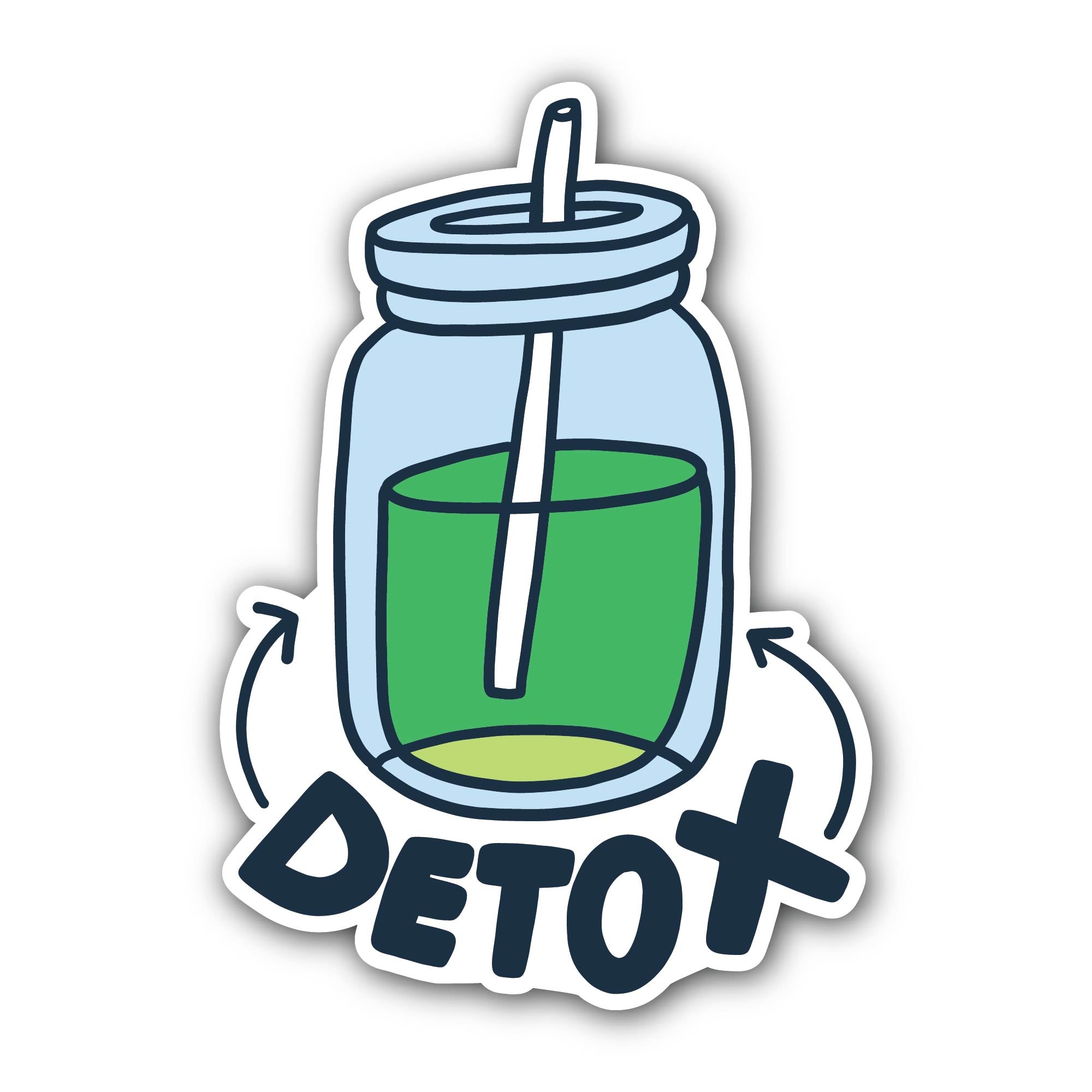 Detox Titel Sticker, Waterproof Vinyl Decal Sticker Indoor Or Outdoor 2 (Pieces) 3" and 5"