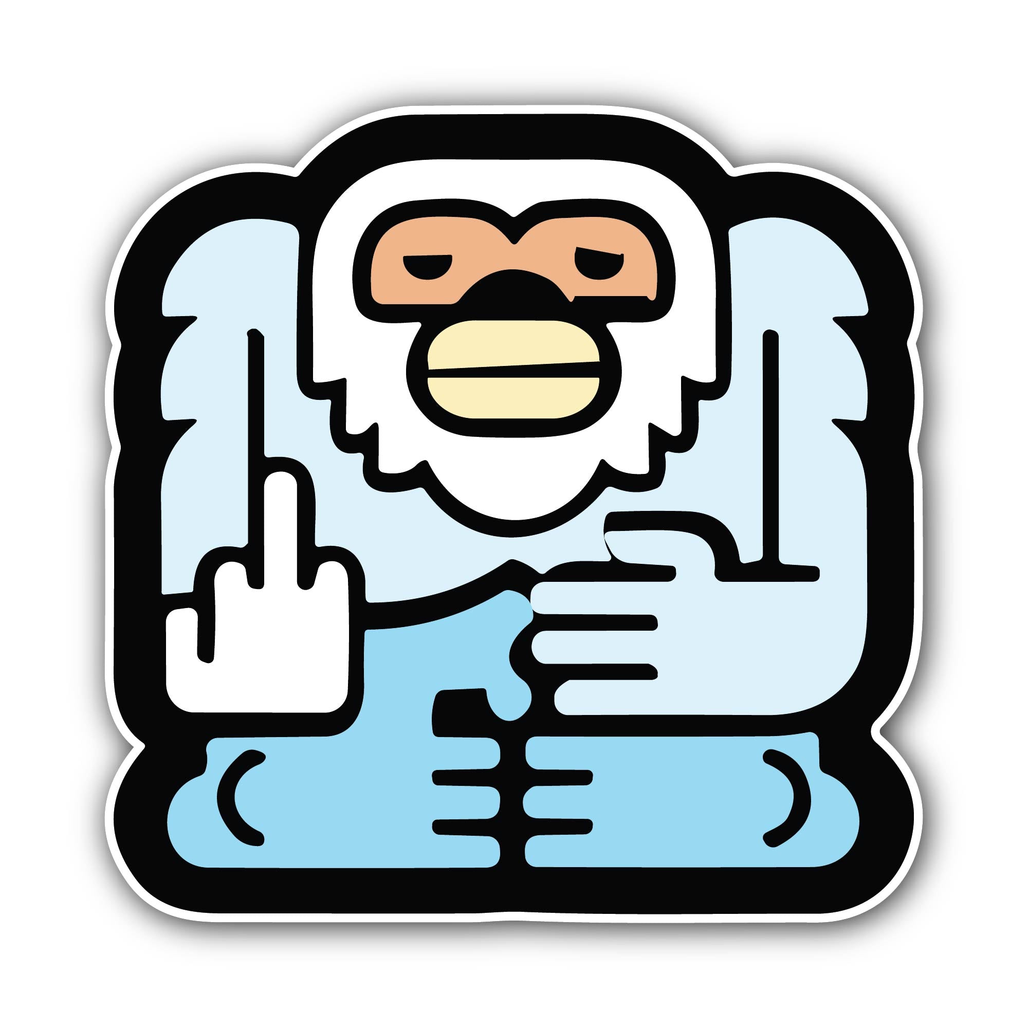 Bigfoot Sticker, Waterproof Vinyl Decal Sticker Indoor Or Outdoor 2 (Pieces) 3" and 5"