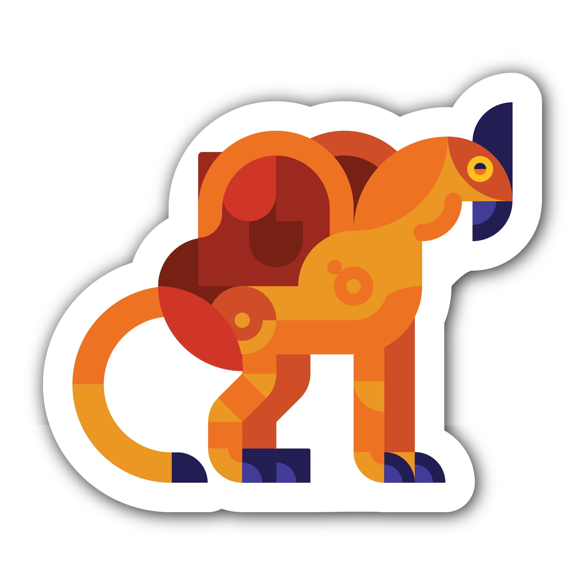 Geometric Camel Sticker, Waterproof Vinyl Decal Sticker Indoor Or Outdoor 2 (Pieces) 3" and 5"