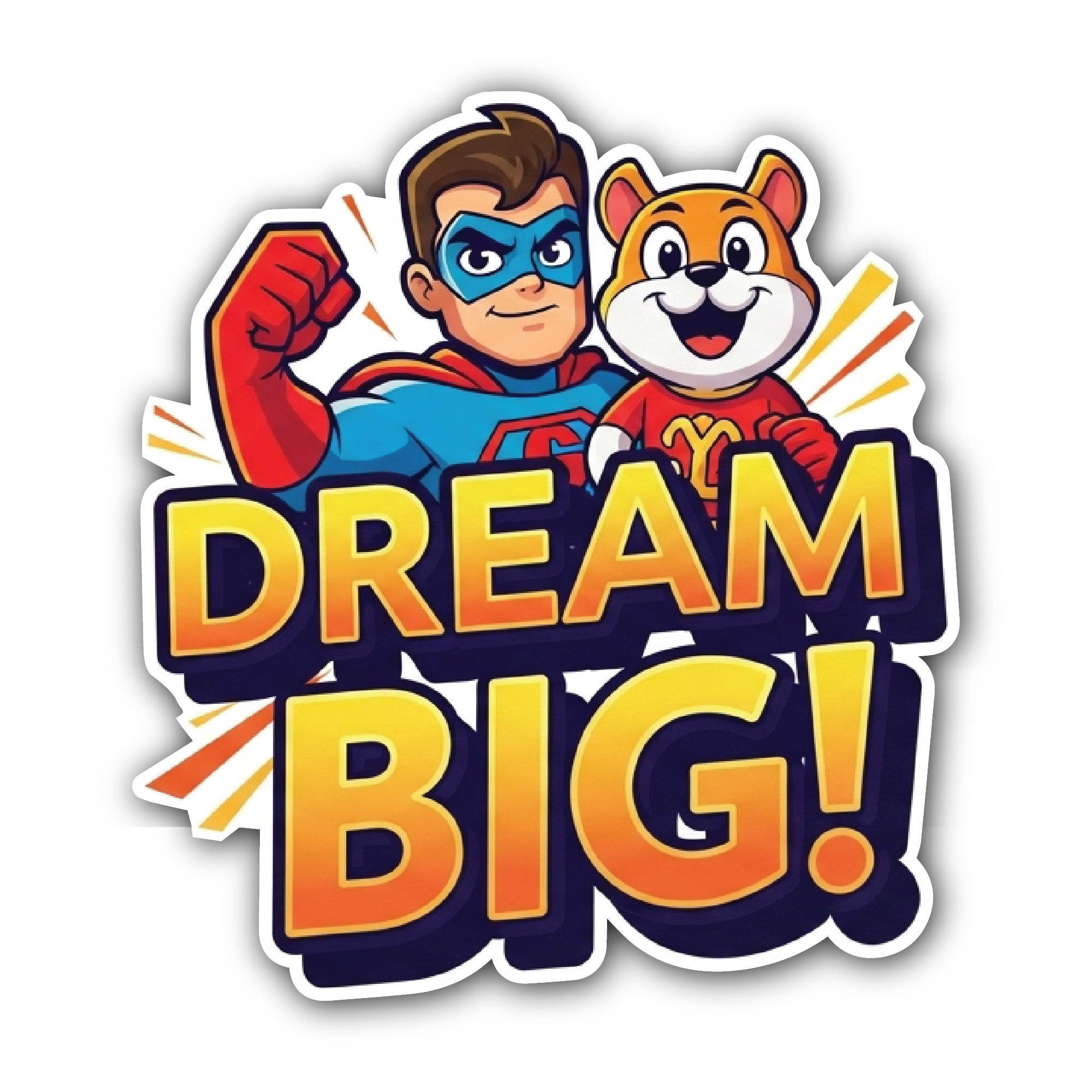 Dream Big Sticker, Waterproof Vinyl Decal Sticker Indoor Or Outdoor 2 (Pieces) 3" and 5"