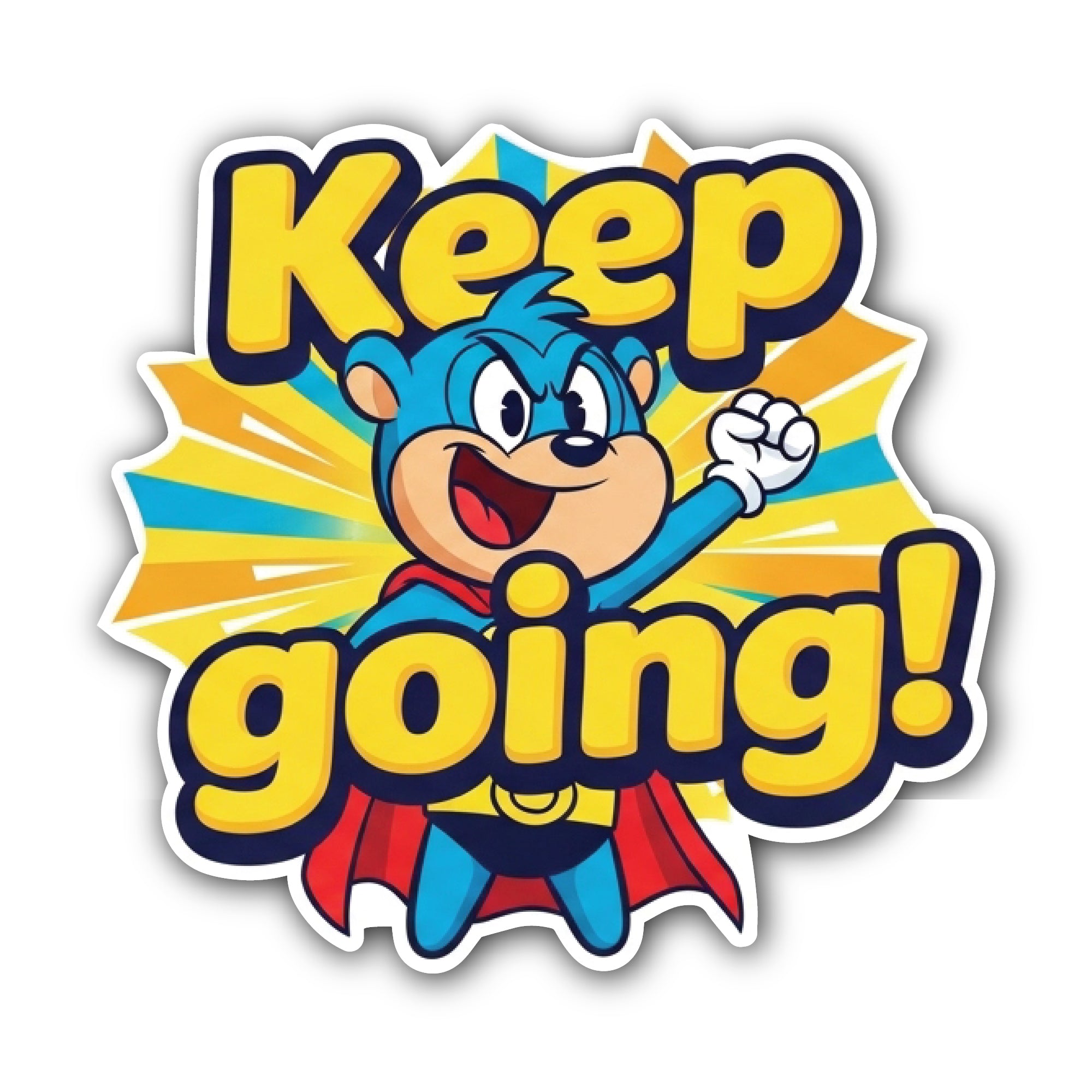 Keep Going Sticker, Waterproof Vinyl Decal Sticker Indoor Or Outdoor 2 (Pieces) 3" and 5"