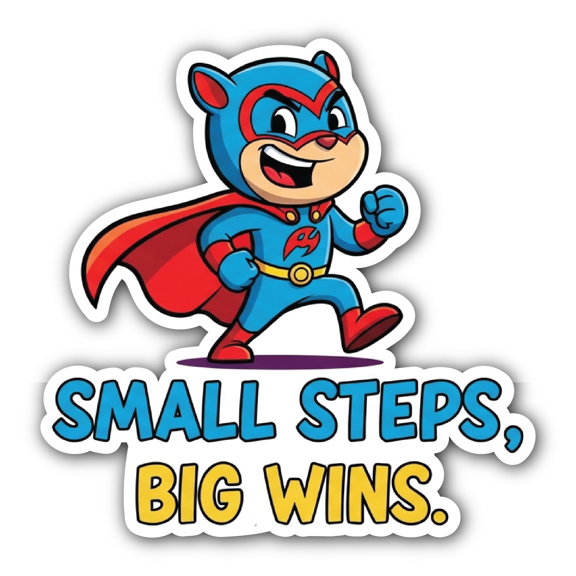 Small Steps, Big WINS Sticker, Waterproof Vinyl Decal Sticker Indoor Or Outdoor 2 (Pieces) 3" and 5"