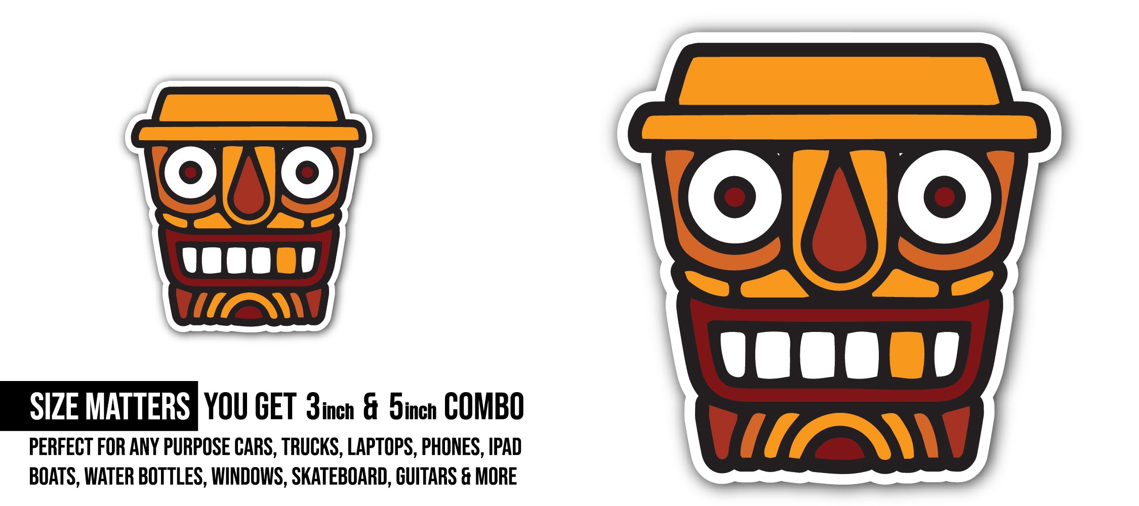 Totem Sticker, Waterproof Vinyl Decal Sticker Indoor Or Outdoor 2 (Pieces) 3" and 5"