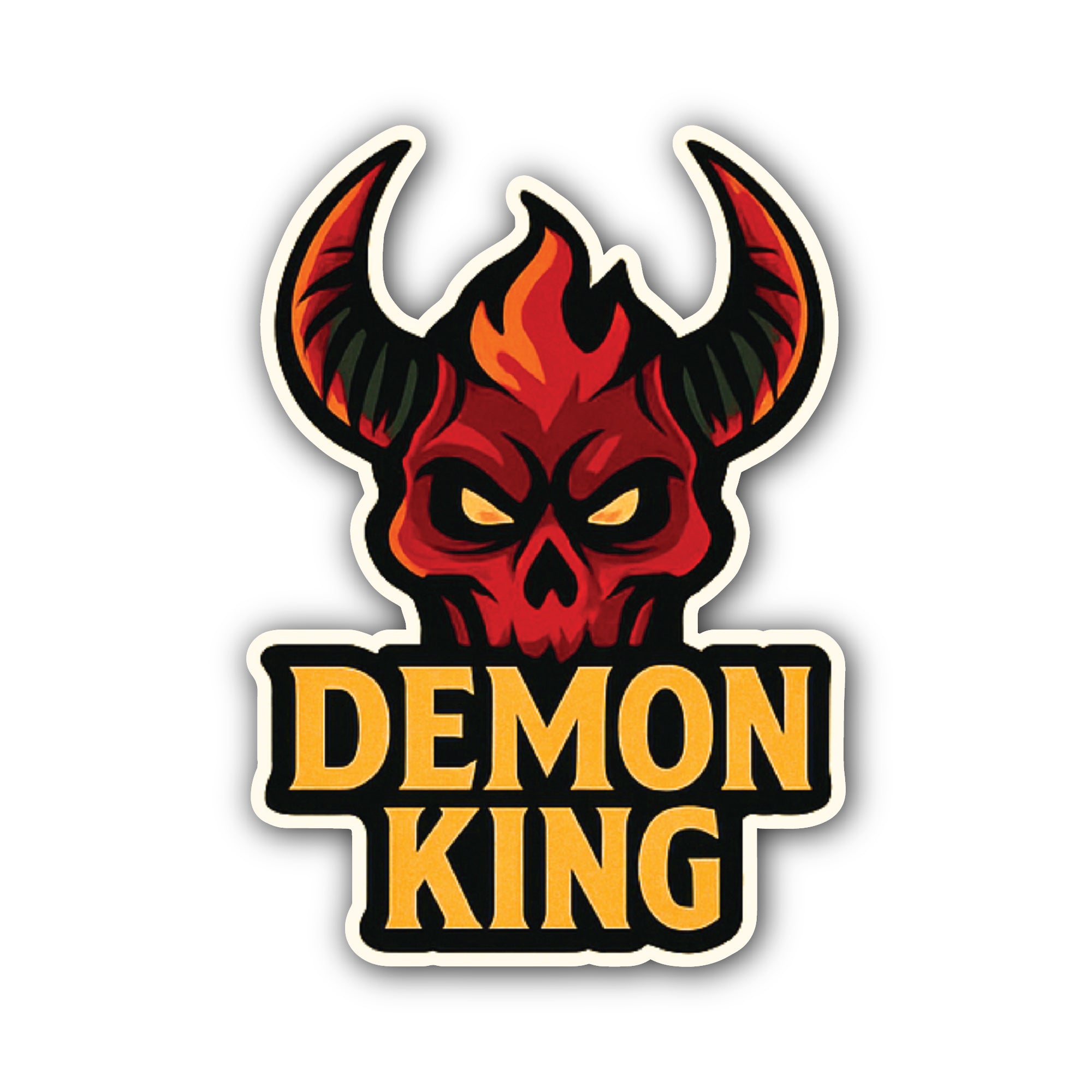 Demon King Sticker, Waterproof Vinyl Decal Sticker Indoor Or Outdoor 2 (Pieces) 3" and 5"