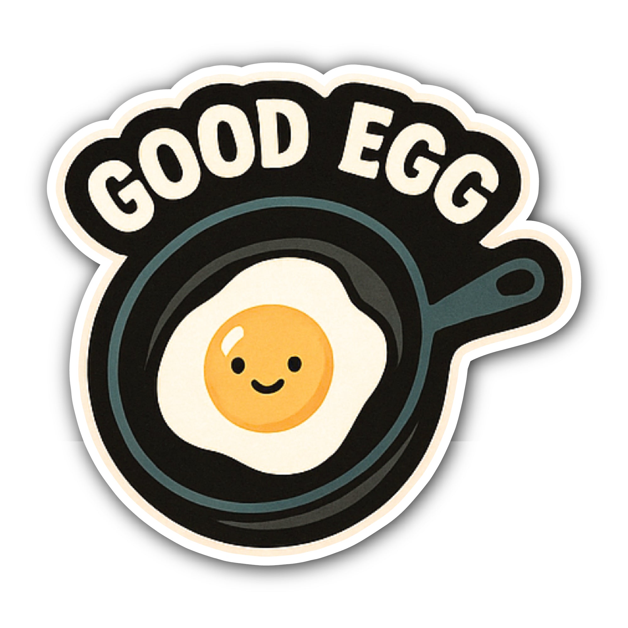 Fried Egg Sticker, Waterproof Vinyl Decal Sticker Indoor Or Outdoor 2 (Pieces) 3" and 5"