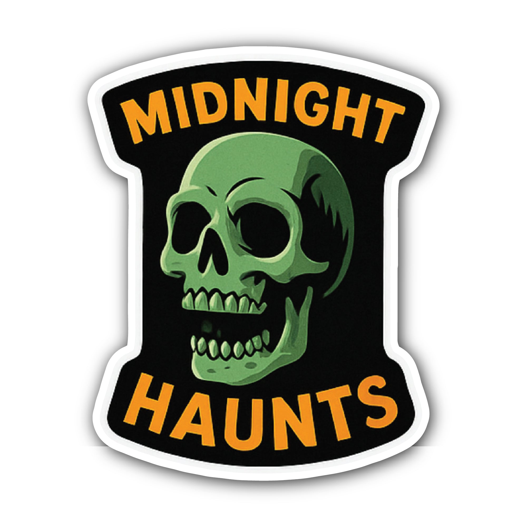 Midnight Haunts Sticker, Waterproof Vinyl Decal Sticker Indoor Or Outdoor 2 (Pieces) 3" and 5"