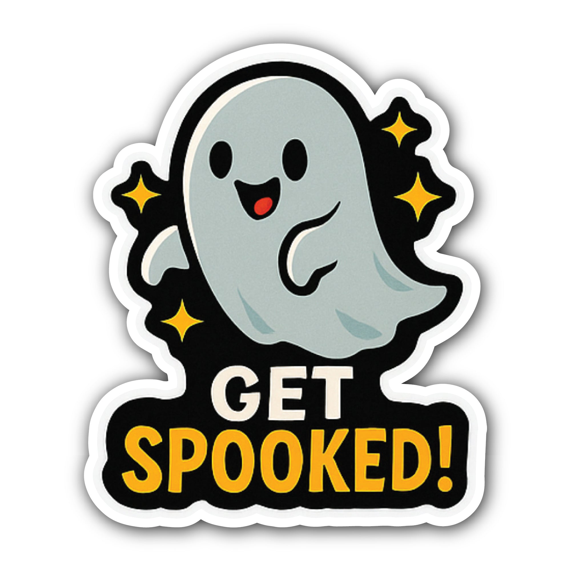 Get Spooked Sticker, Waterproof Vinyl Decal Sticker Indoor Or Outdoor 2 (Pieces) 3" and 5"