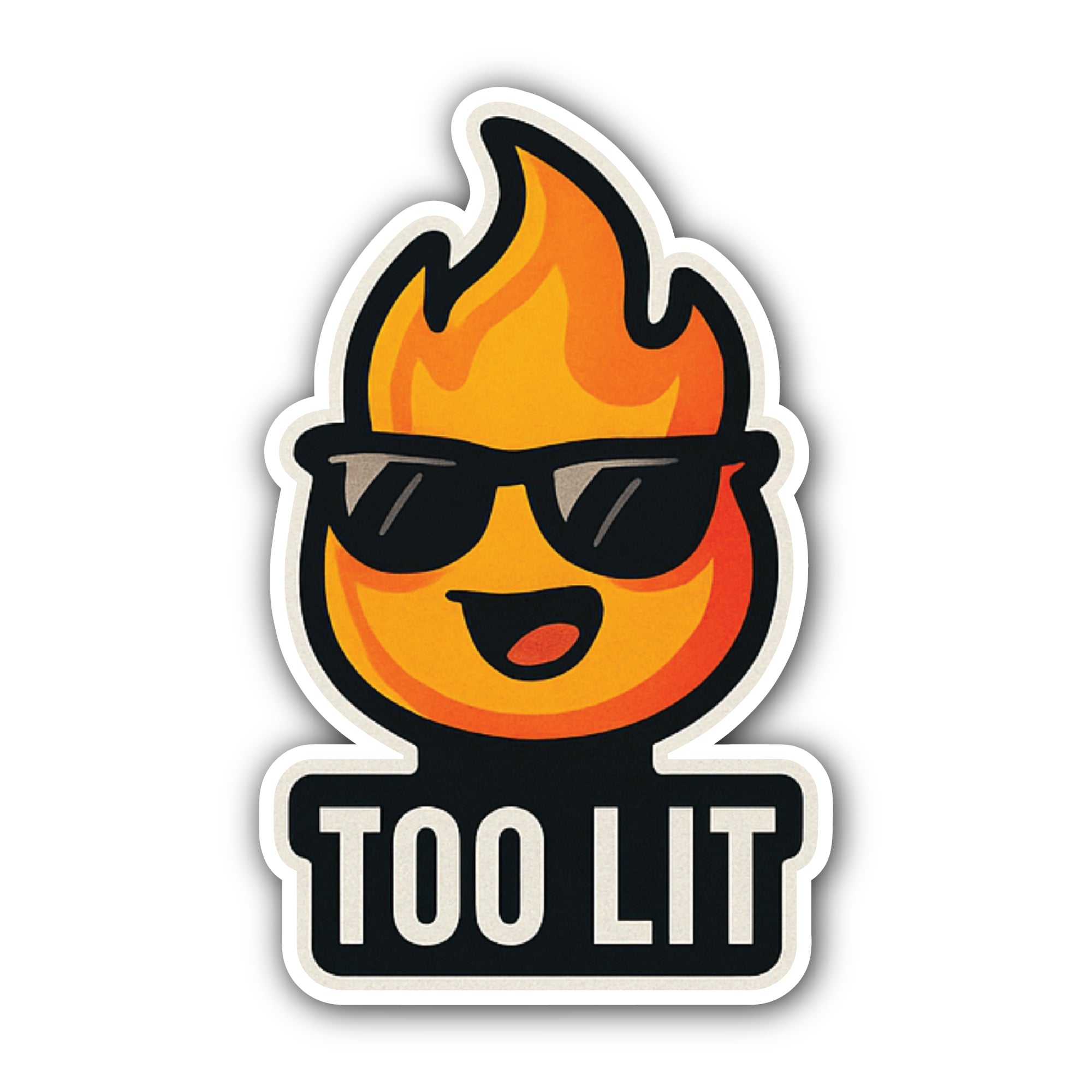 Too Lit Sticker, Waterproof Vinyl Decal Sticker Indoor Or Outdoor 2 (Pieces) 3" and 5"