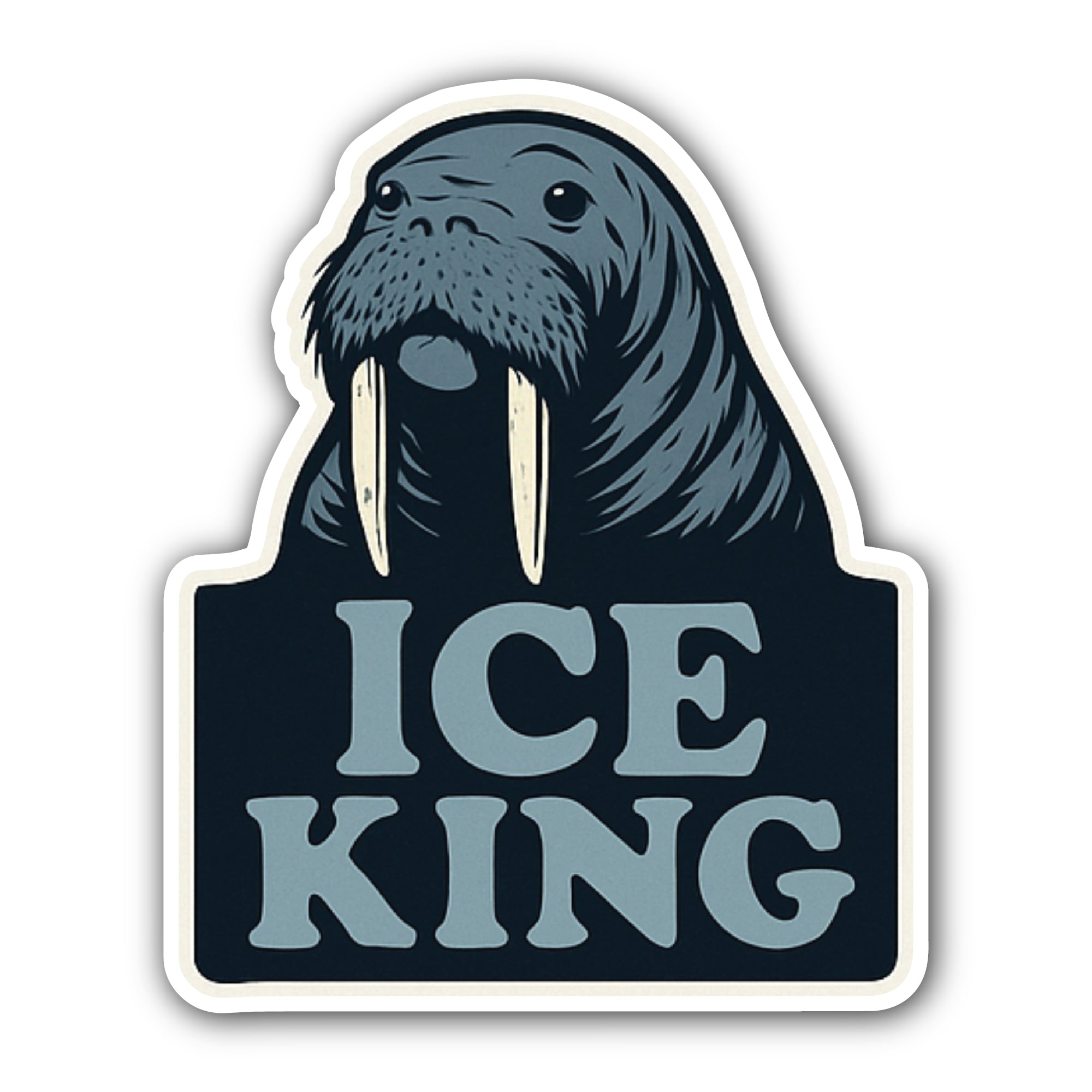 Ice King Sticker, Waterproof Vinyl Decal Sticker Indoor Or Outdoor 2 (Pieces) 3" and 5"