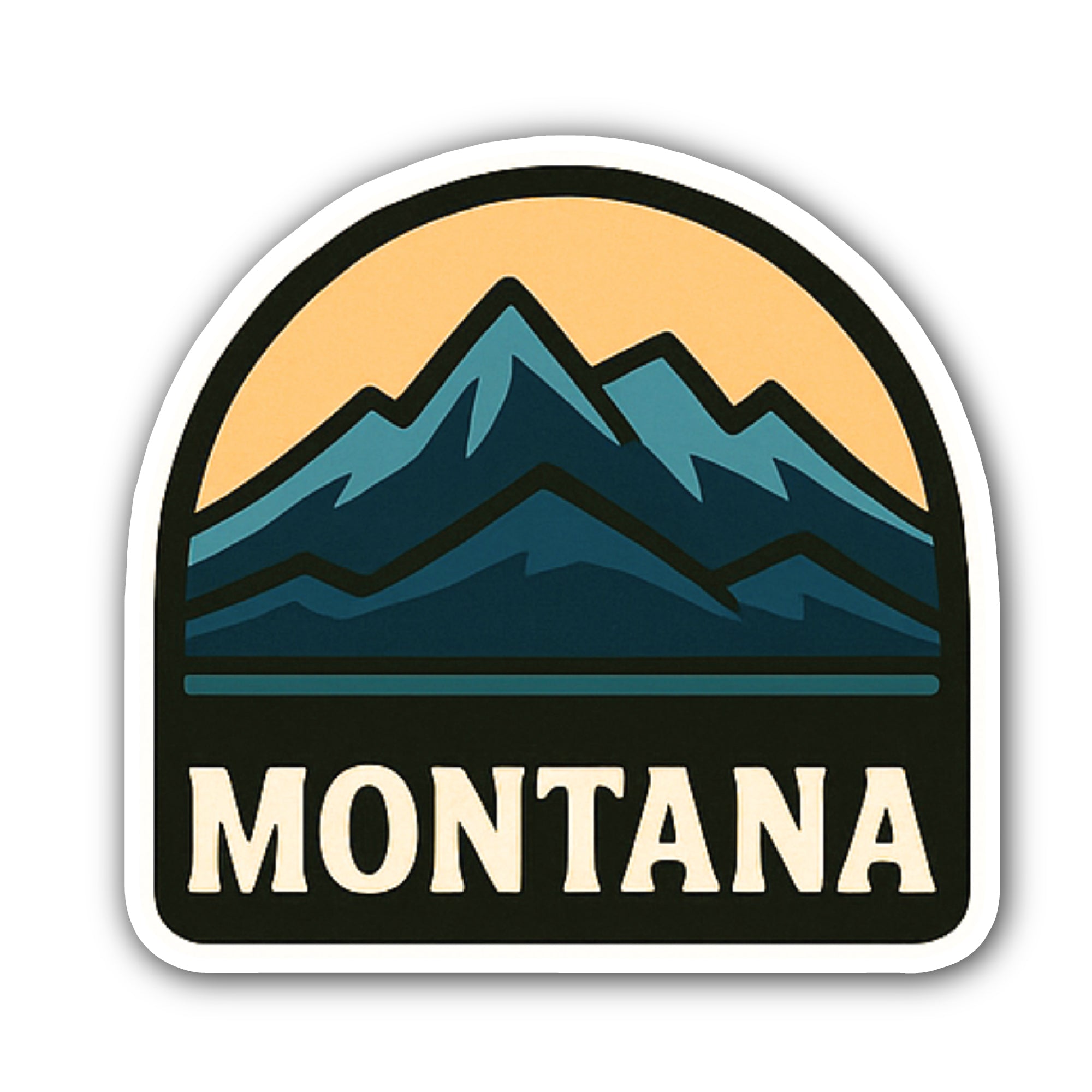 Montana Sticker, Waterproof Vinyl Decal Sticker Indoor Or Outdoor 2 (Pieces) 3" and 5"