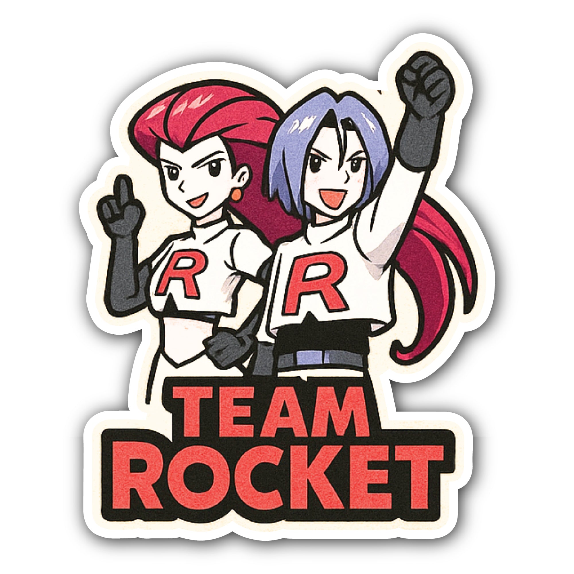 Team Rocket Sticker, Waterproof Vinyl Decal Sticker Indoor Or Outdoor 2 (Pieces) 3" and 5"