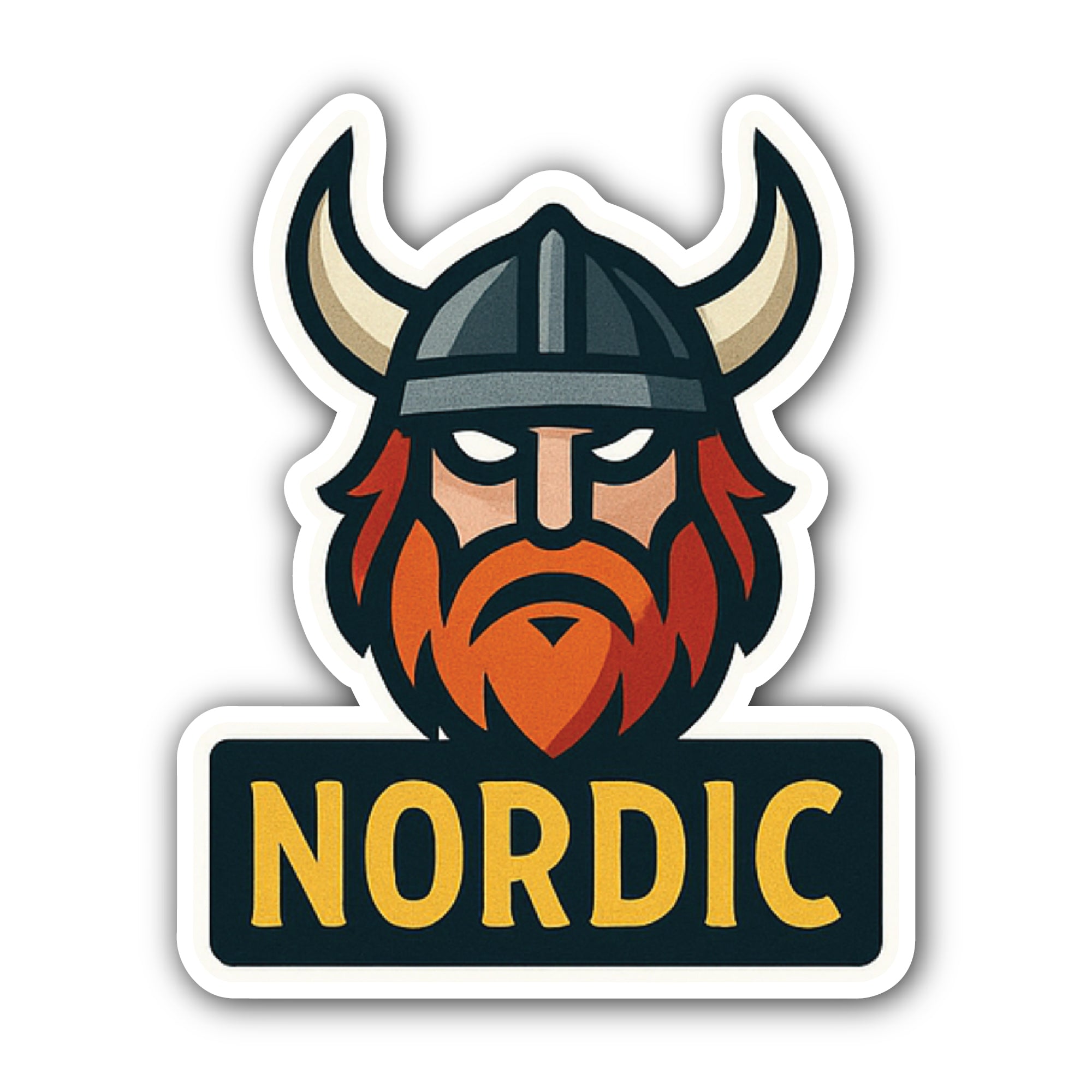 Nordic Sticker, Waterproof Vinyl Decal Sticker Indoor Or Outdoor 2 (Pieces) 3" and 5"
