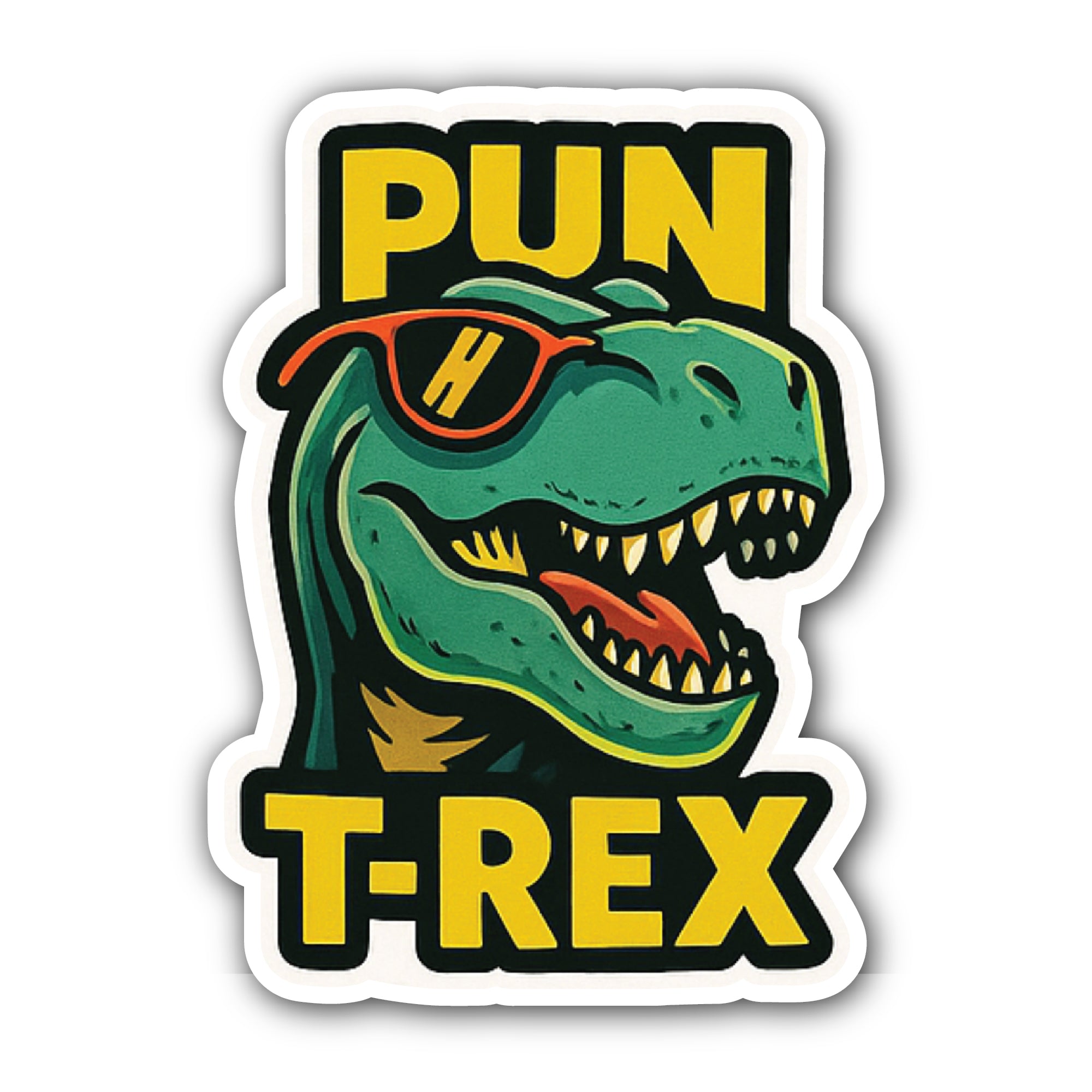 T-Rex Sticker, Waterproof Vinyl Decal Sticker Indoor Or Outdoor 2 (Pieces) 3" and 5"