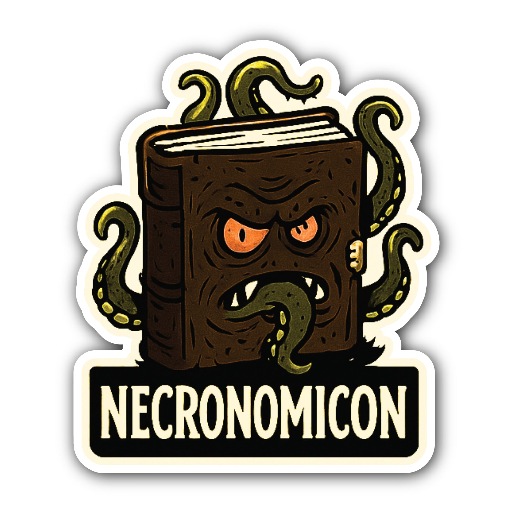 Necronomicon Book Sticker, Waterproof Vinyl Decal Sticker Indoor Or Outdoor 2 (Pieces) 3" and 5"