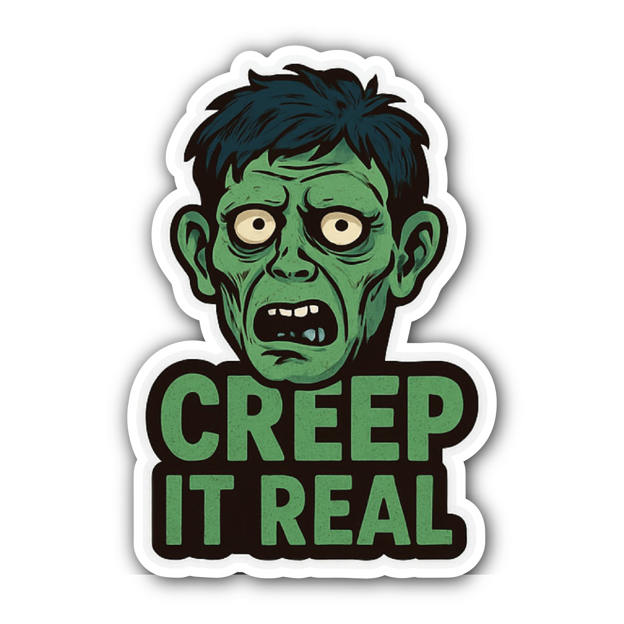 Creep It Real Sticker, Waterproof Vinyl Decal Sticker Indoor Or Outdoor 2 (Pieces) 3" and 5"