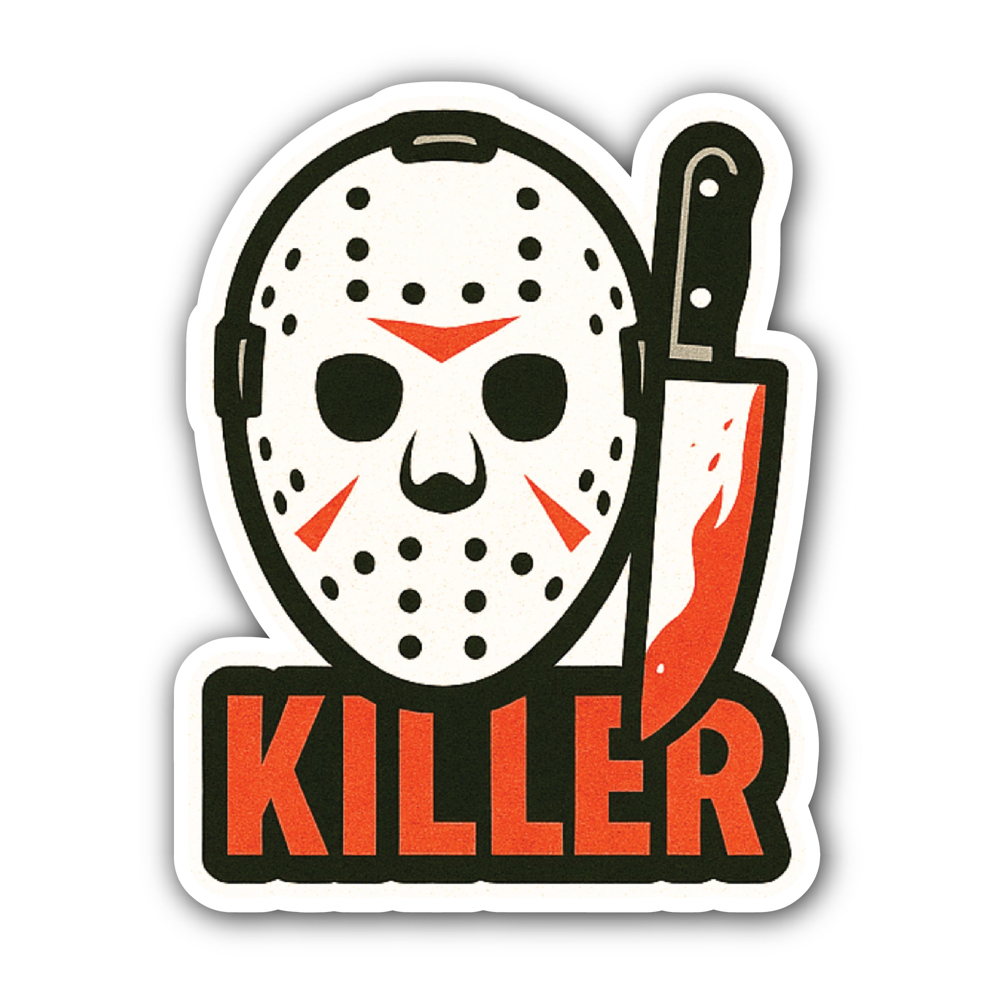 Killer Sticker, Waterproof Vinyl Decal Sticker Indoor Or Outdoor 2 (Pieces) 3" and 5"