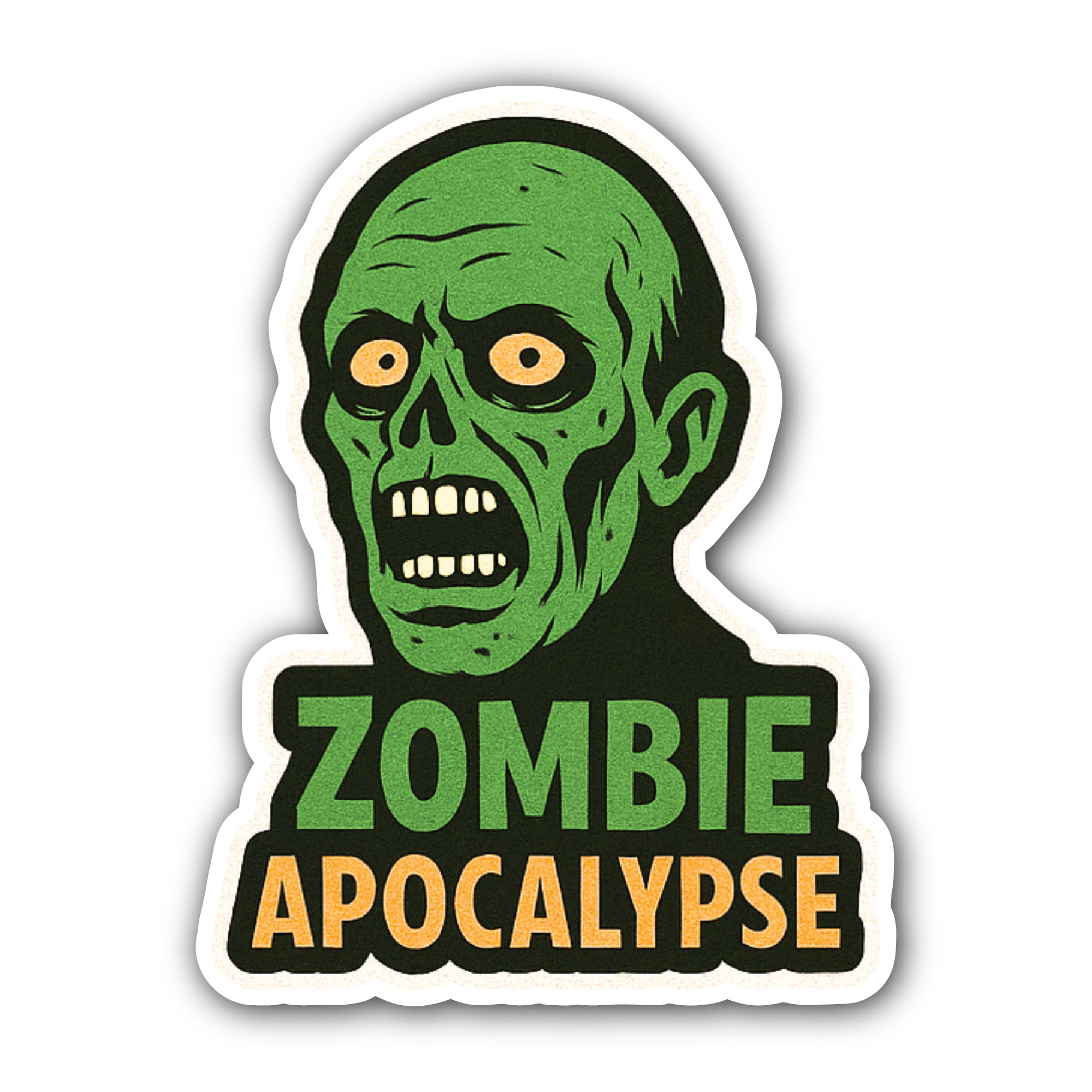 Zombie Apocalypse Sticker, Waterproof Vinyl Decal Sticker Indoor Or Outdoor 2 (Pieces) 3" and 5"