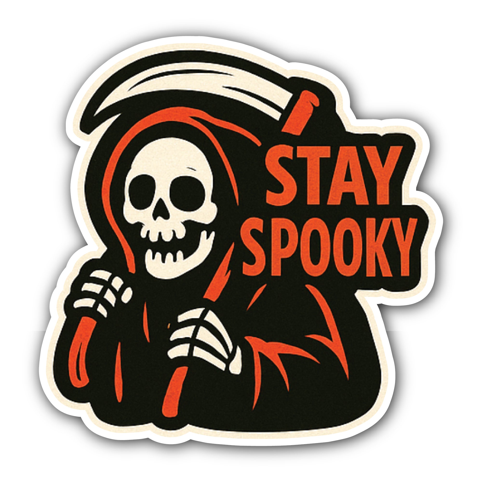 Stay Spooky Skull Sticker, Waterproof Vinyl Decal Sticker Indoor Or Outdoor 2 (Pieces) 3" and 5"