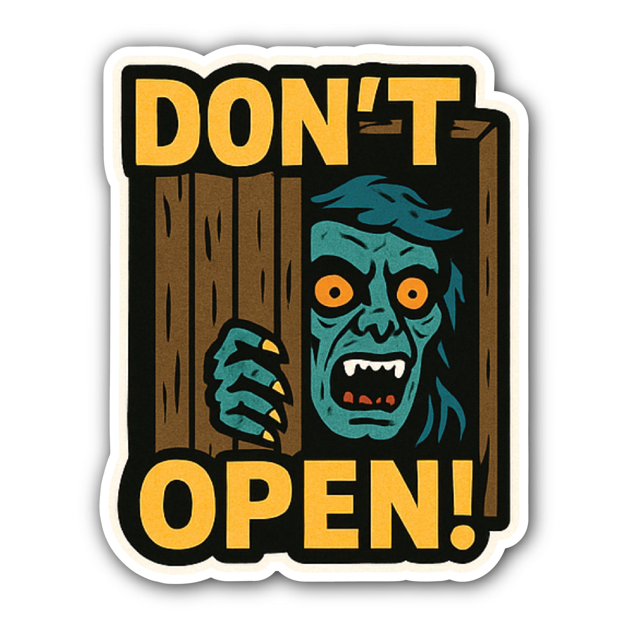 Don't Open Sticker, Waterproof Vinyl Decal Sticker Indoor Or Outdoor 2 (Pieces) 3" and 5"