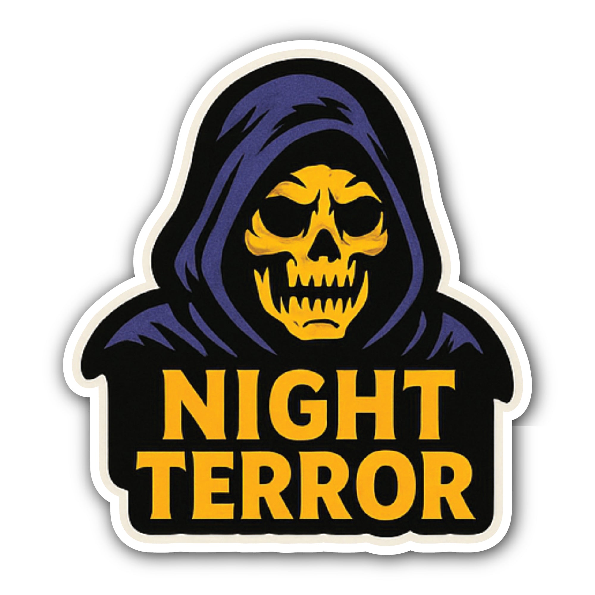 Night Terror Sticker, Waterproof Vinyl Decal Sticker Indoor Or Outdoor 2 (Pieces) 3" and 5"