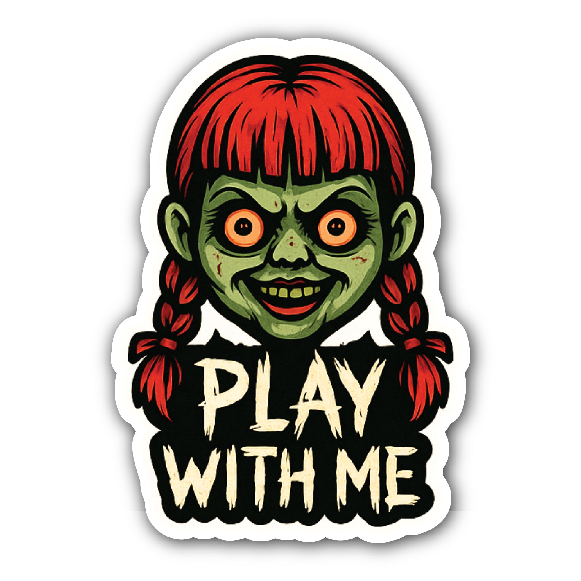 Play with me Sticker, Waterproof Vinyl Decal Sticker Indoor Or Outdoor 2 (Pieces) 3" and 5"