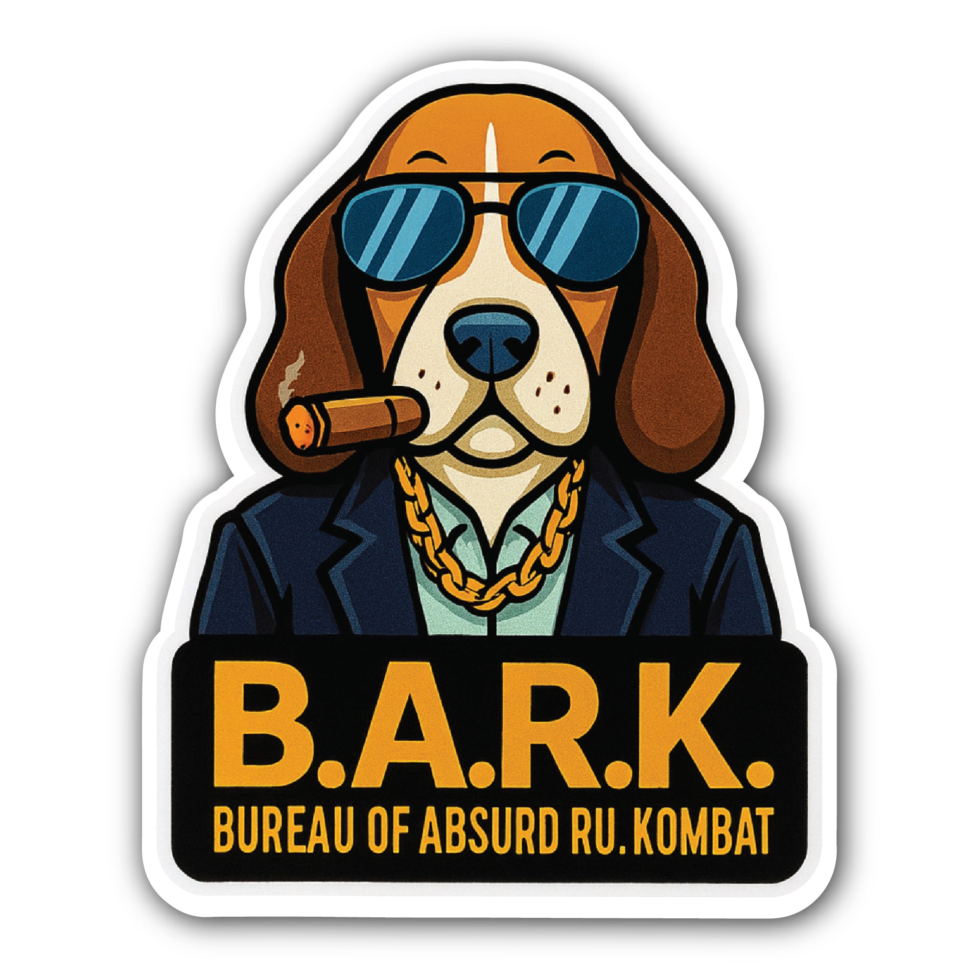 Boss Dog Sticker, Waterproof Vinyl Decal Sticker Indoor Or Outdoor 2 (Pieces) 3" and 5"