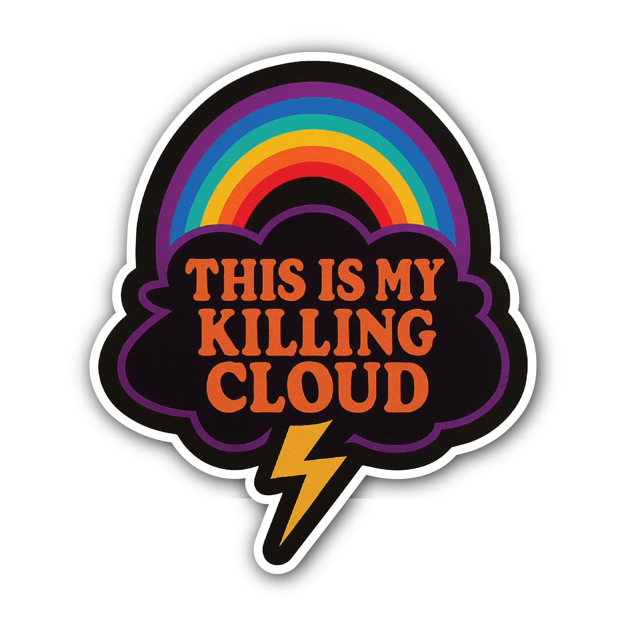 This is My Killing Cloud Sticker, Waterproof Vinyl Decal Sticker Indoor Or Outdoor 2 (Pieces) 3" and 5"