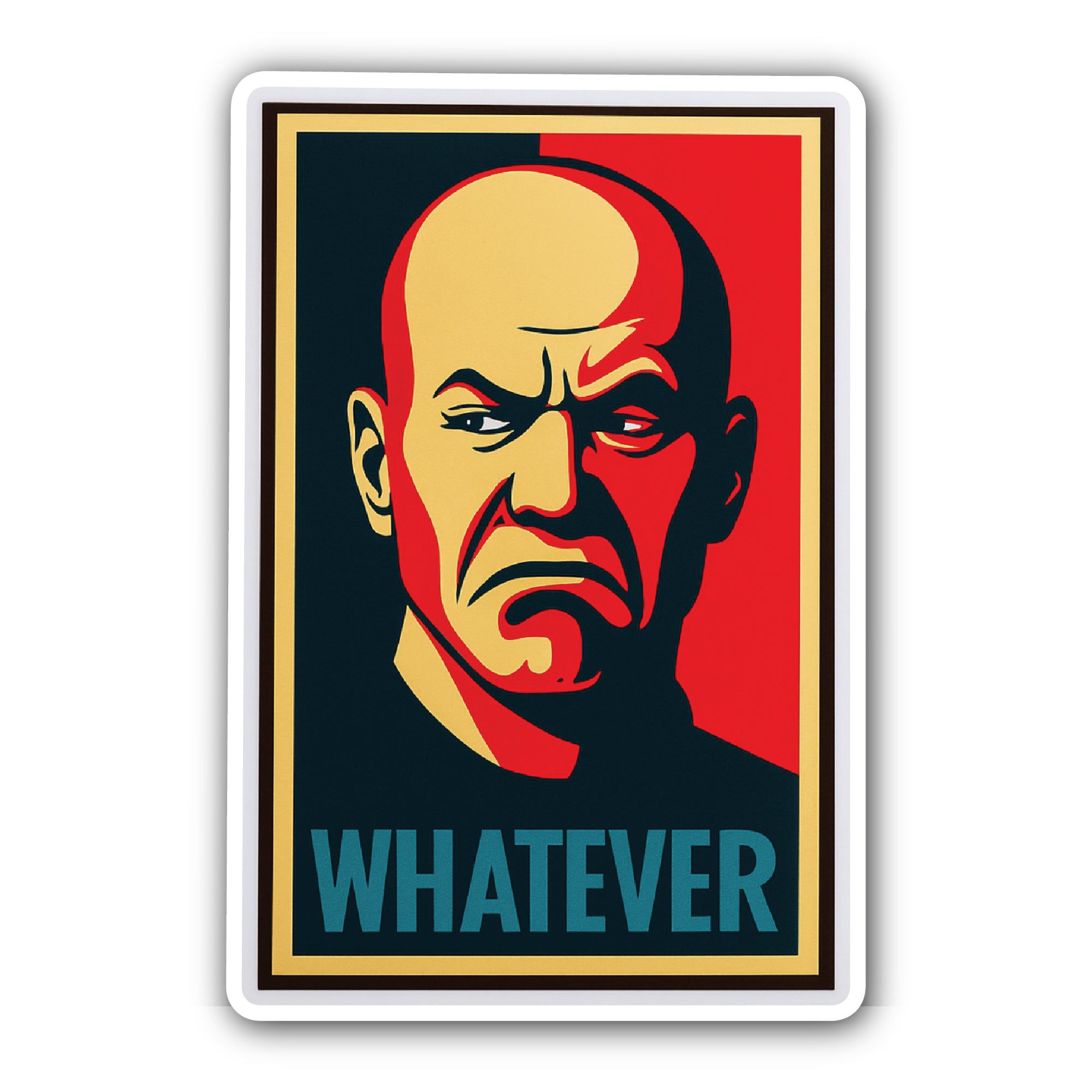 Whatever Sticker, Waterproof Vinyl Decal Sticker Indoor Or Outdoor 2 (Pieces) 3" and 5"
