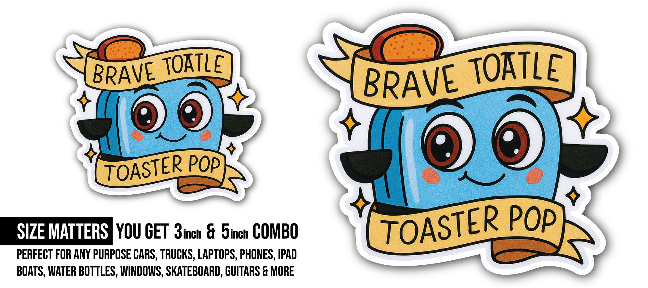 It's Tomato BE Sticker, Waterproof Vinyl Decal Sticker Indoor Or Outdoor 2 (Pieces) 3" and 5"