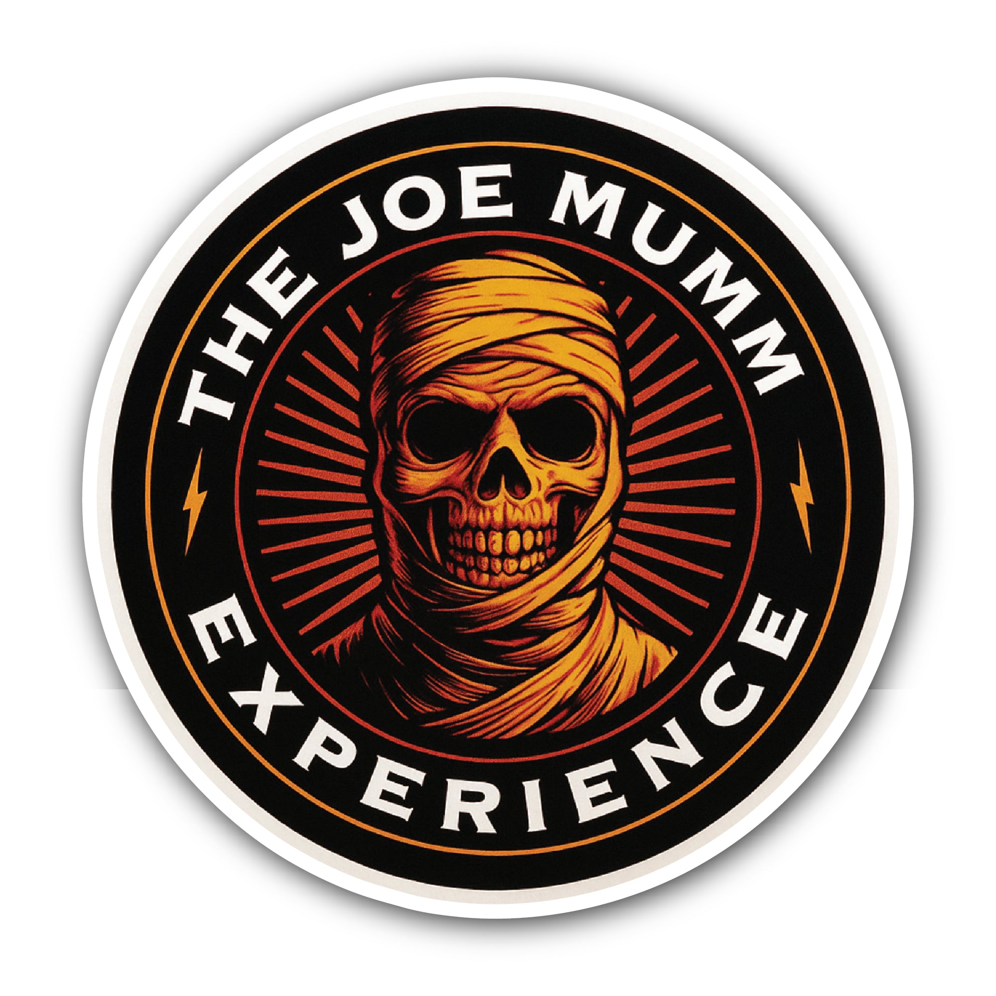The Joe MUMM Sticker, Waterproof Vinyl Decal Sticker Indoor Or Outdoor 2 (Pieces) 3" and 5"