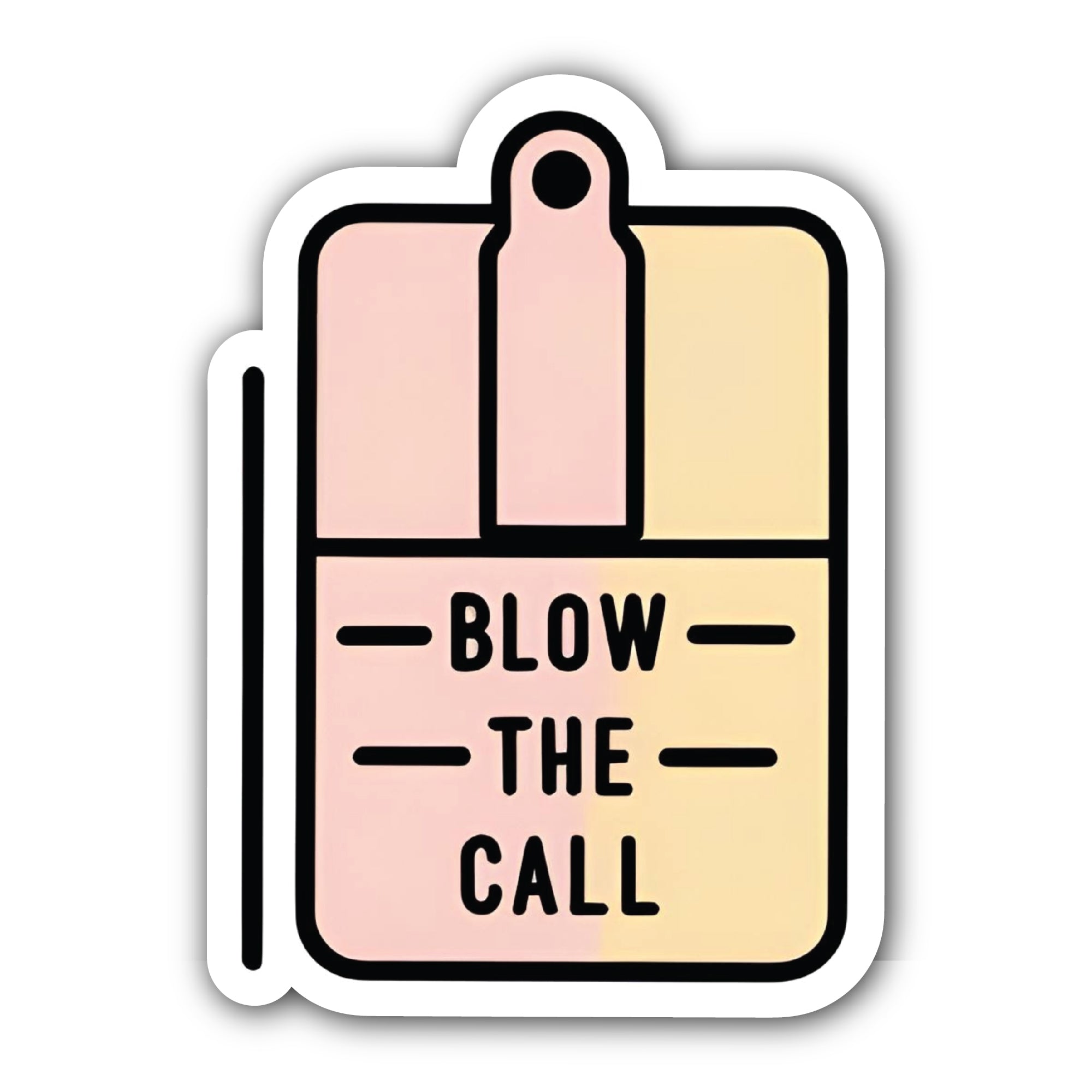 Blow The Call Sticker, Waterproof Vinyl Decal Sticker Indoor Or Outdoor 2 (Pieces) 3" and 5"