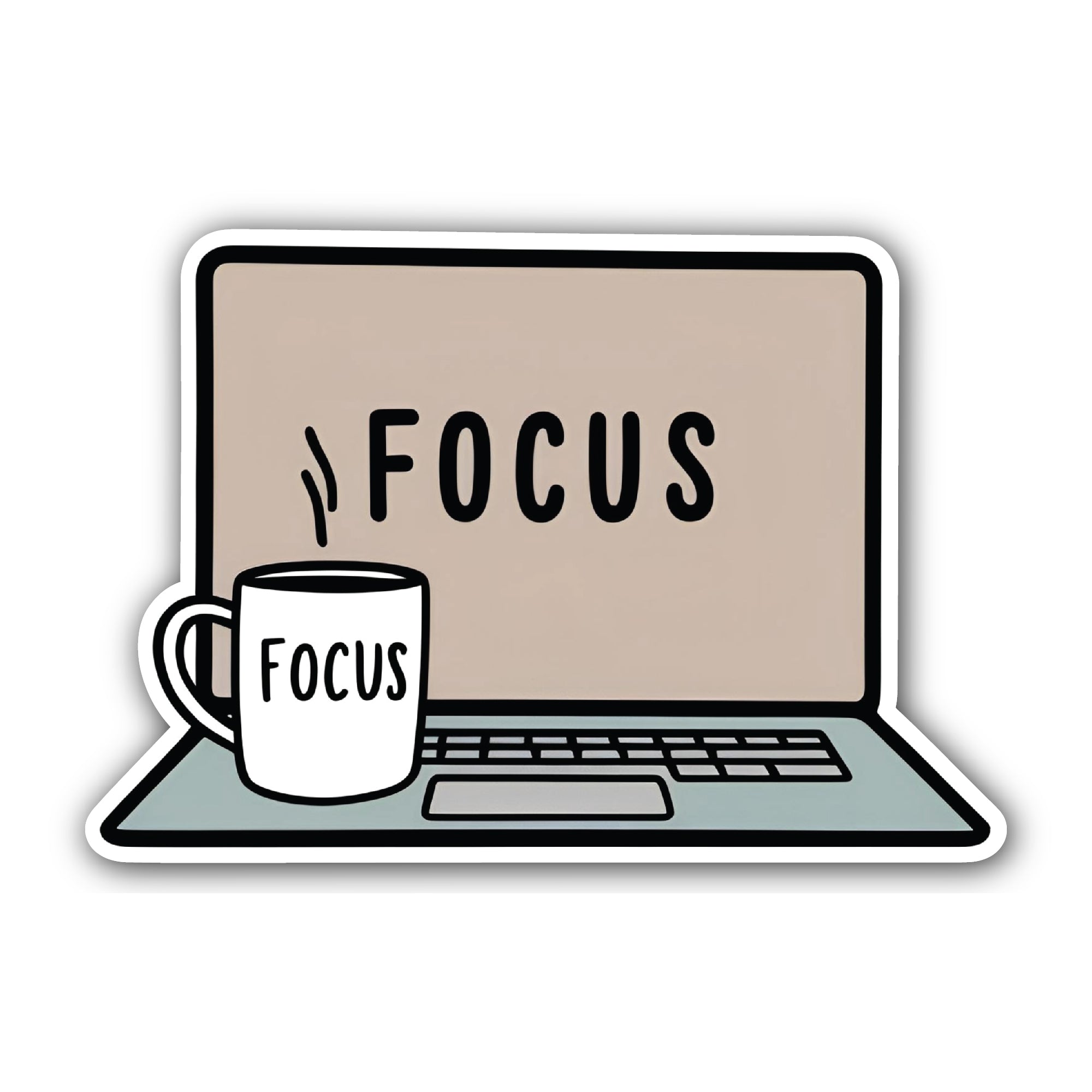Focus Dream Sticker, Waterproof Vinyl Decal Sticker Indoor Or Outdoor 2 (Pieces) 3" and 5"